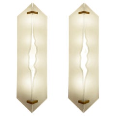Large Fontana Arte Sconces by Max Ingrand, Italy 1960s