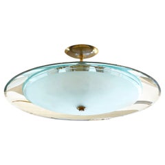 Large Fontana Arte Style Chandelier, Italy, 1960s