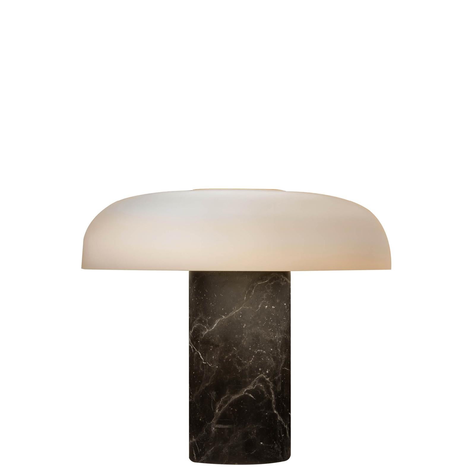 Contemporary Large Fontana Arte 'Tropico' Black Marble & Glass Table Lamp by Studio Buratti For Sale