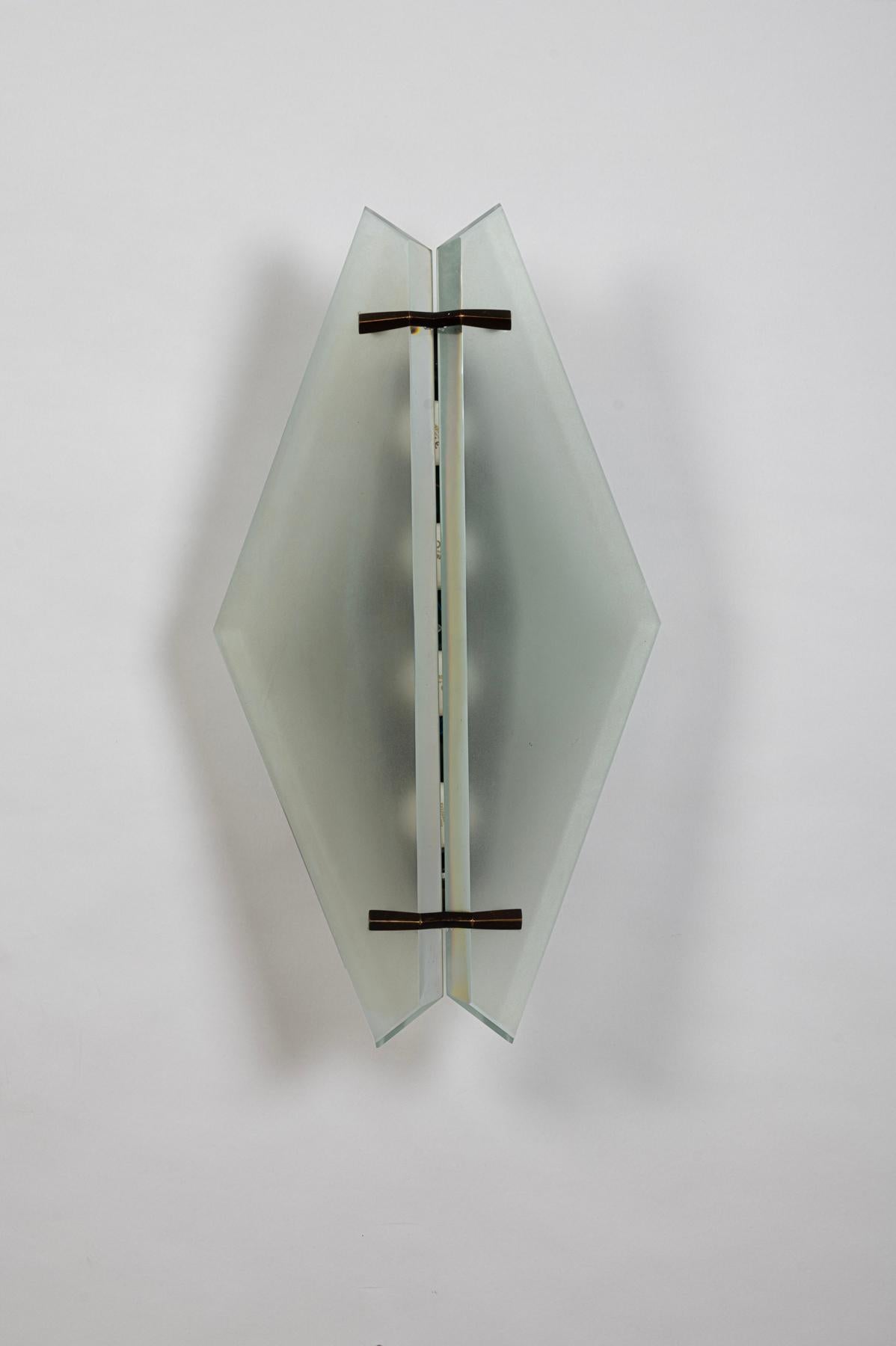 italien Grande applique ou plafonnier Fontana Arte en vente