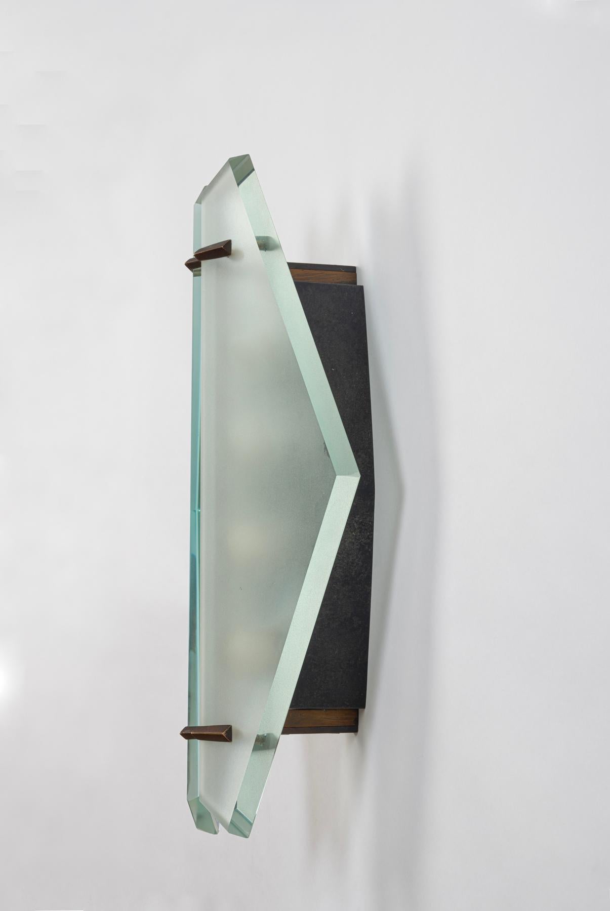 Milieu du XXe siècle Grande applique ou plafonnier Fontana Arte en vente