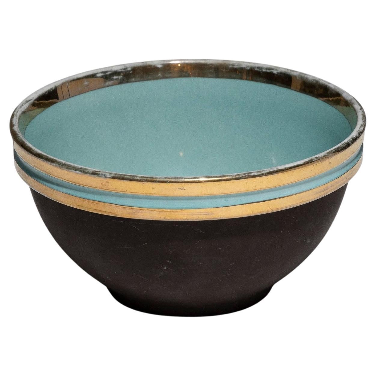Large Footed Bowl in Paris Porcelain, 1940s