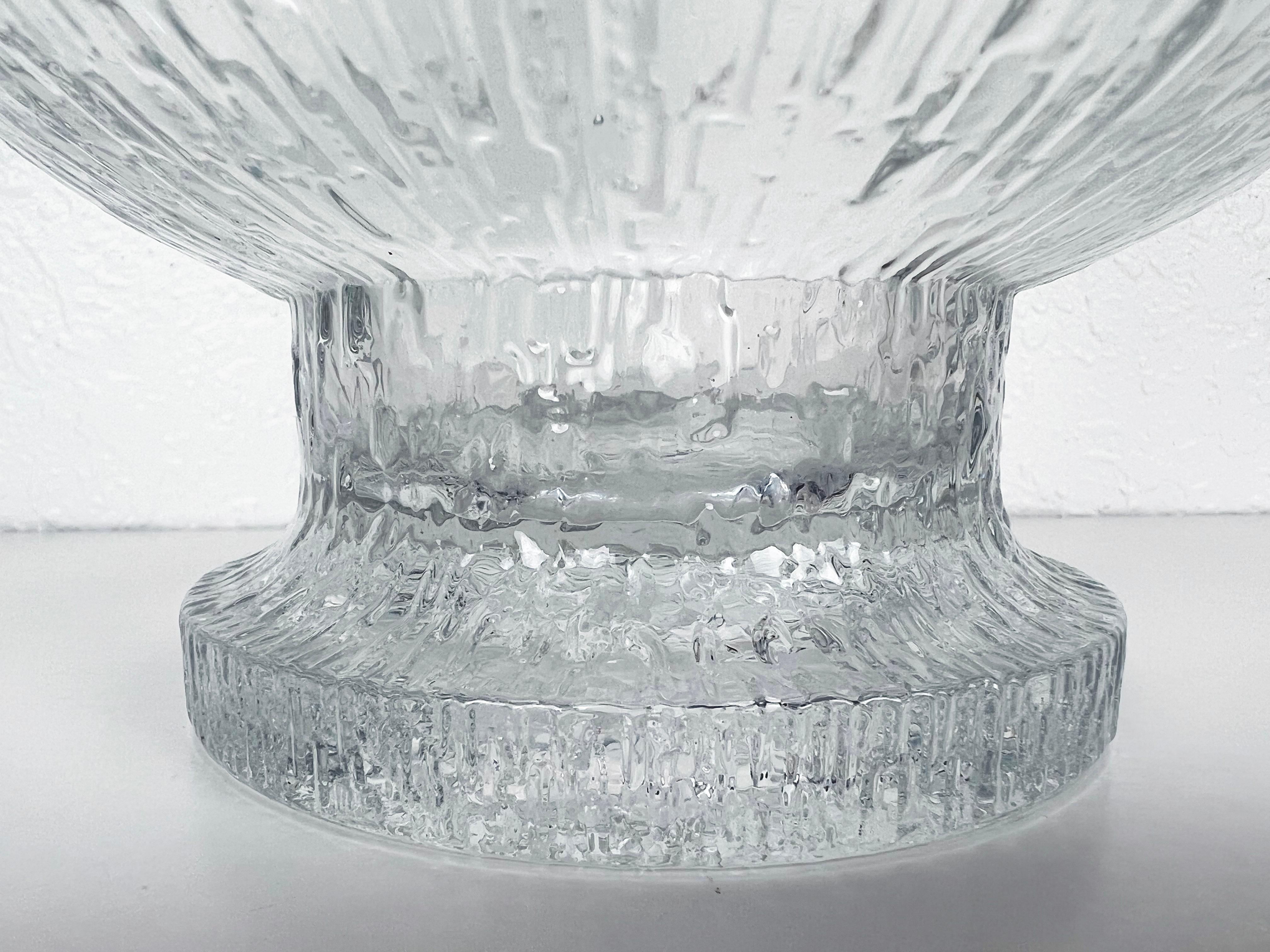 Große Schale „Kekkeri“ aus Glas mit Fuß von Timo Sarpaneva für Iittala im Angebot 3