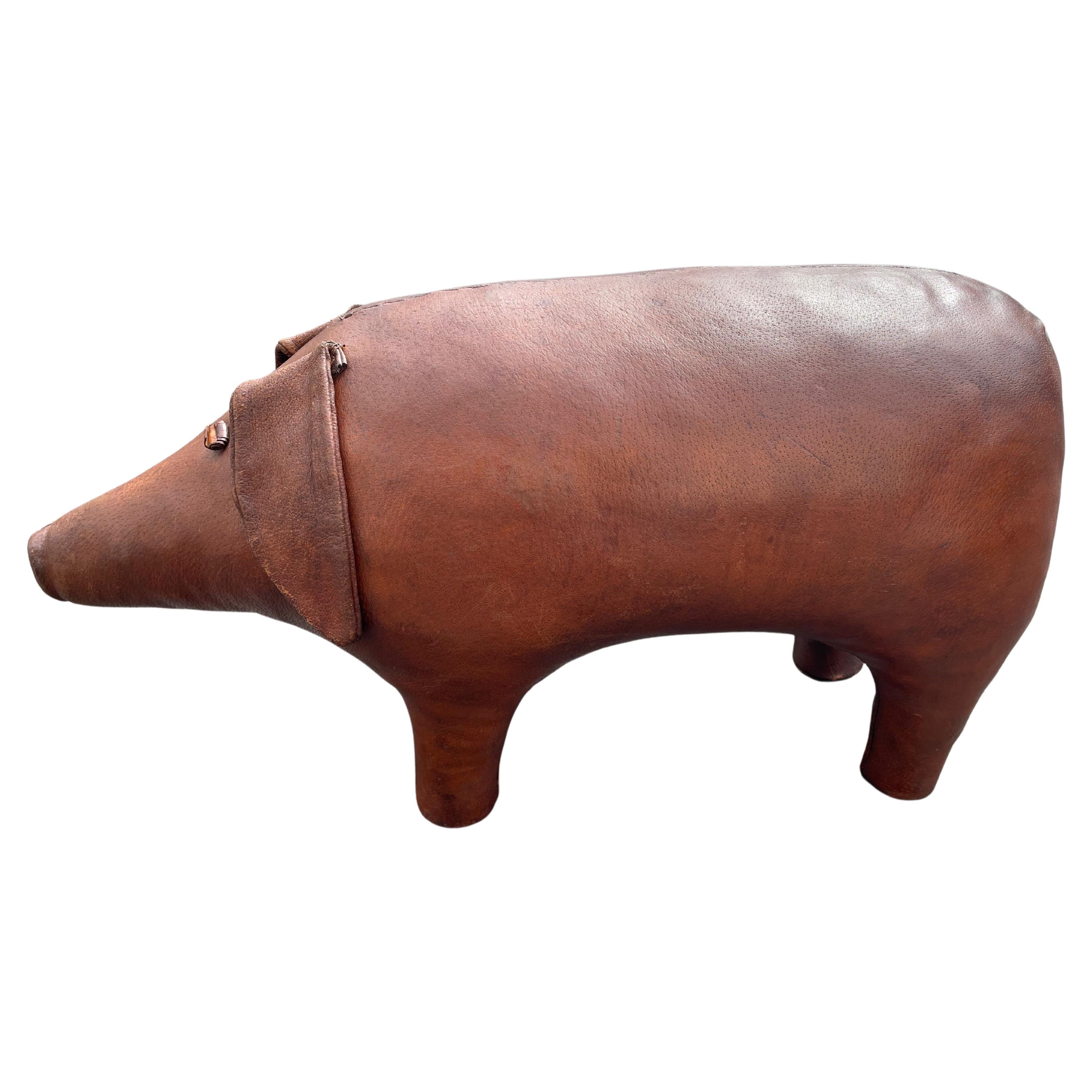 Large footstool "PIG" by Dimitri Omersa. 1960s. Abercrombie & Fitch For Sale