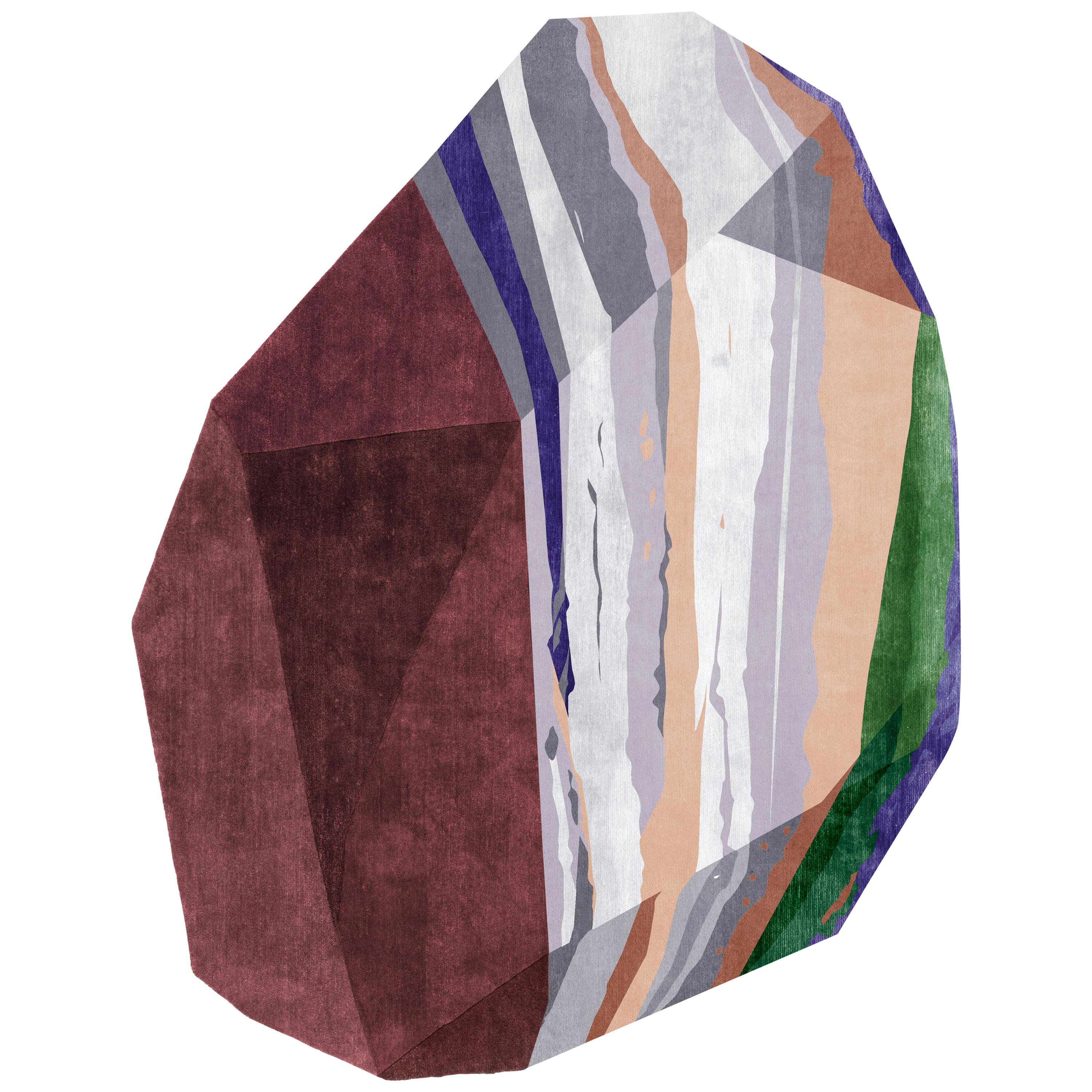 Tapis en forme de roche cc-tapis de la collection Fordite C de Patricia Urquiola  en vente