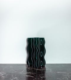 Large Forest Green Magma Vase by Mana