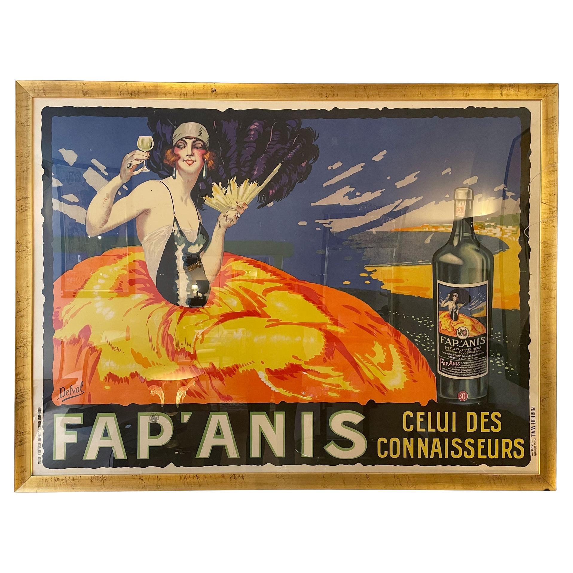 Large-format Art Deco lithograph “FAP’ANIS” circa 1925