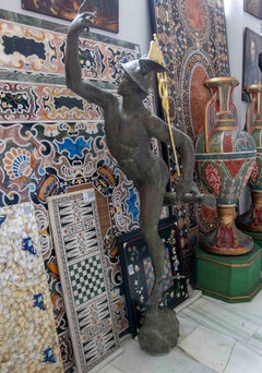 Large Format Classical Sculpture of Mercury in Patinated Bronze