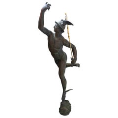 Large Format Classical Sculpture of Mercury in Patinated Bronze