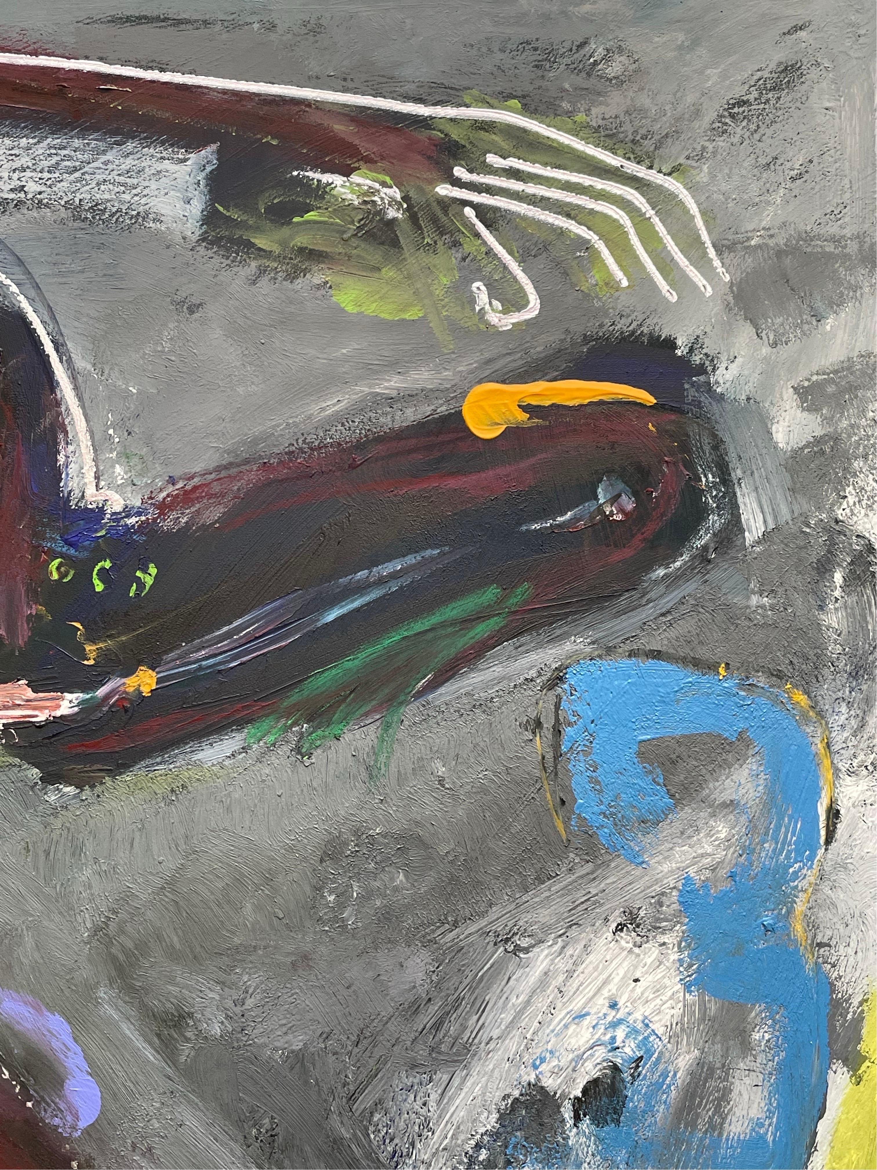 Parte di una serie di opere che vanno dal 2020 al 2024, questa opera di 122,5x172,5 cm (48,2 