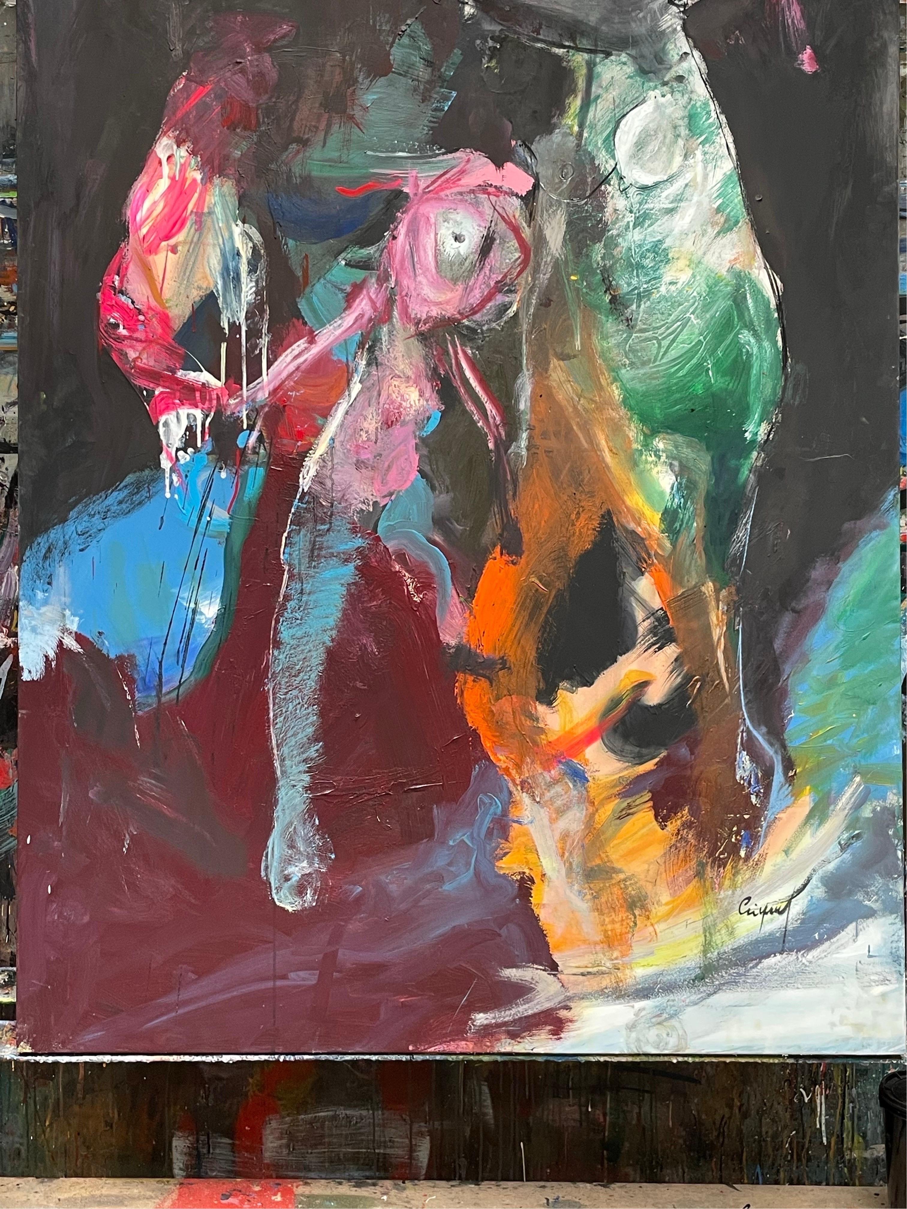 Painted Large format figurative painting 