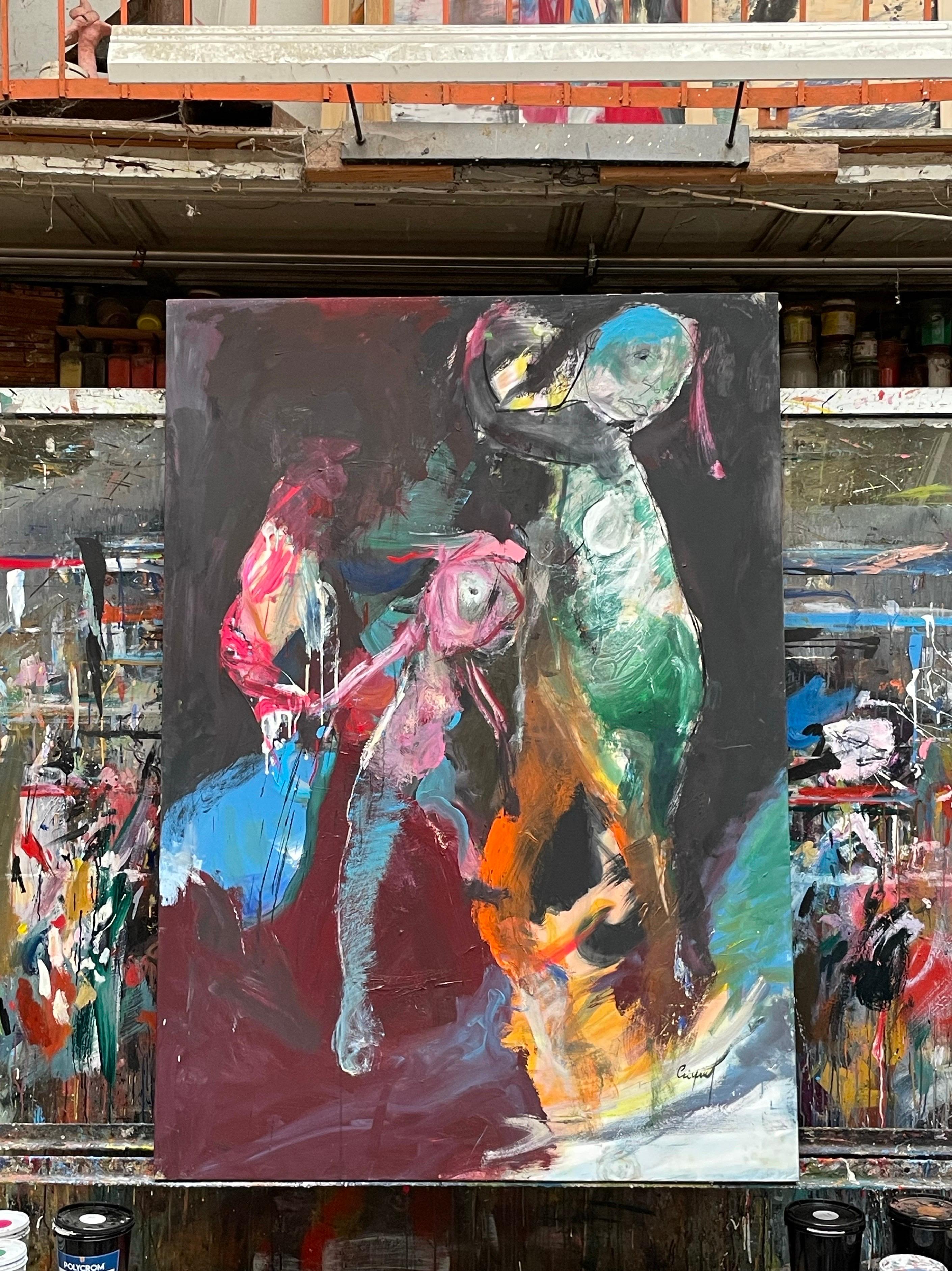 Contemporary Large format figurative painting 