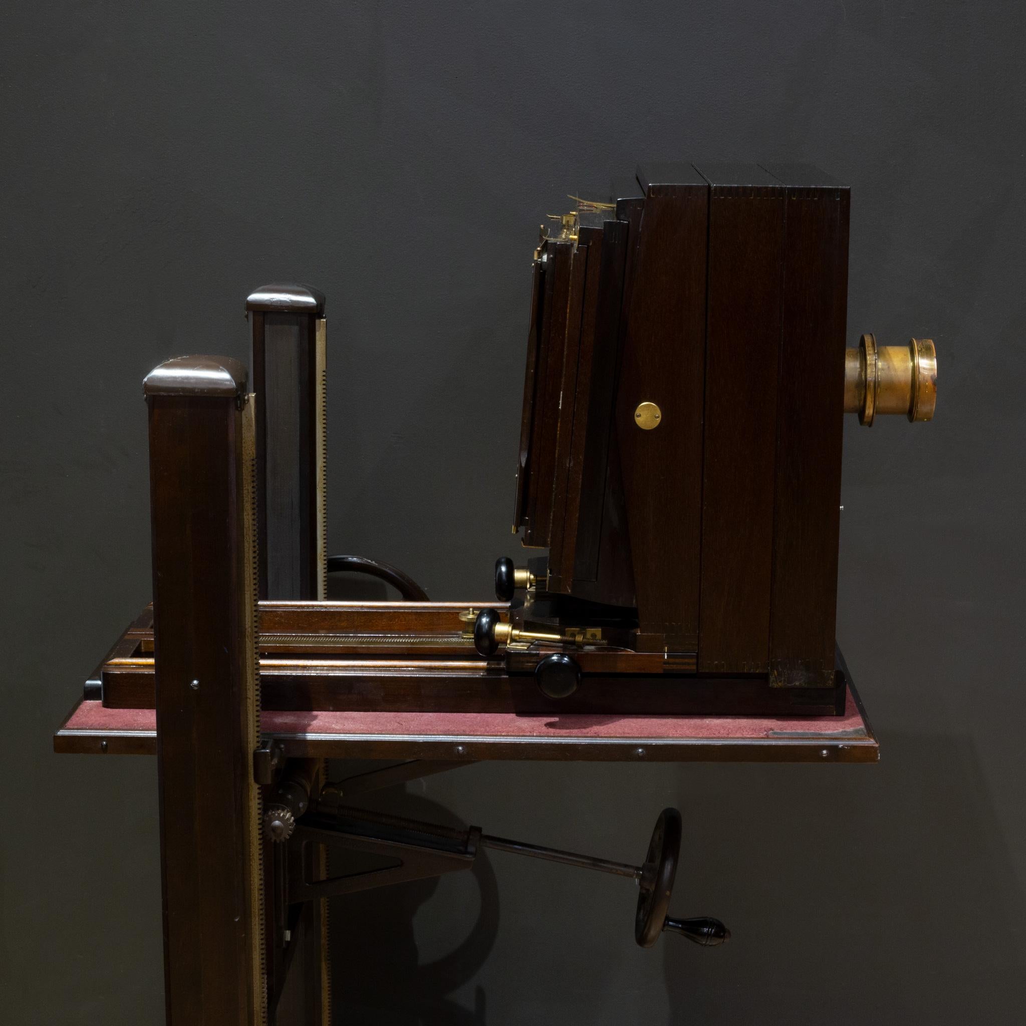 Appareil photo de studio grand format en acajou sur Stand réglable c.1890-1930 4