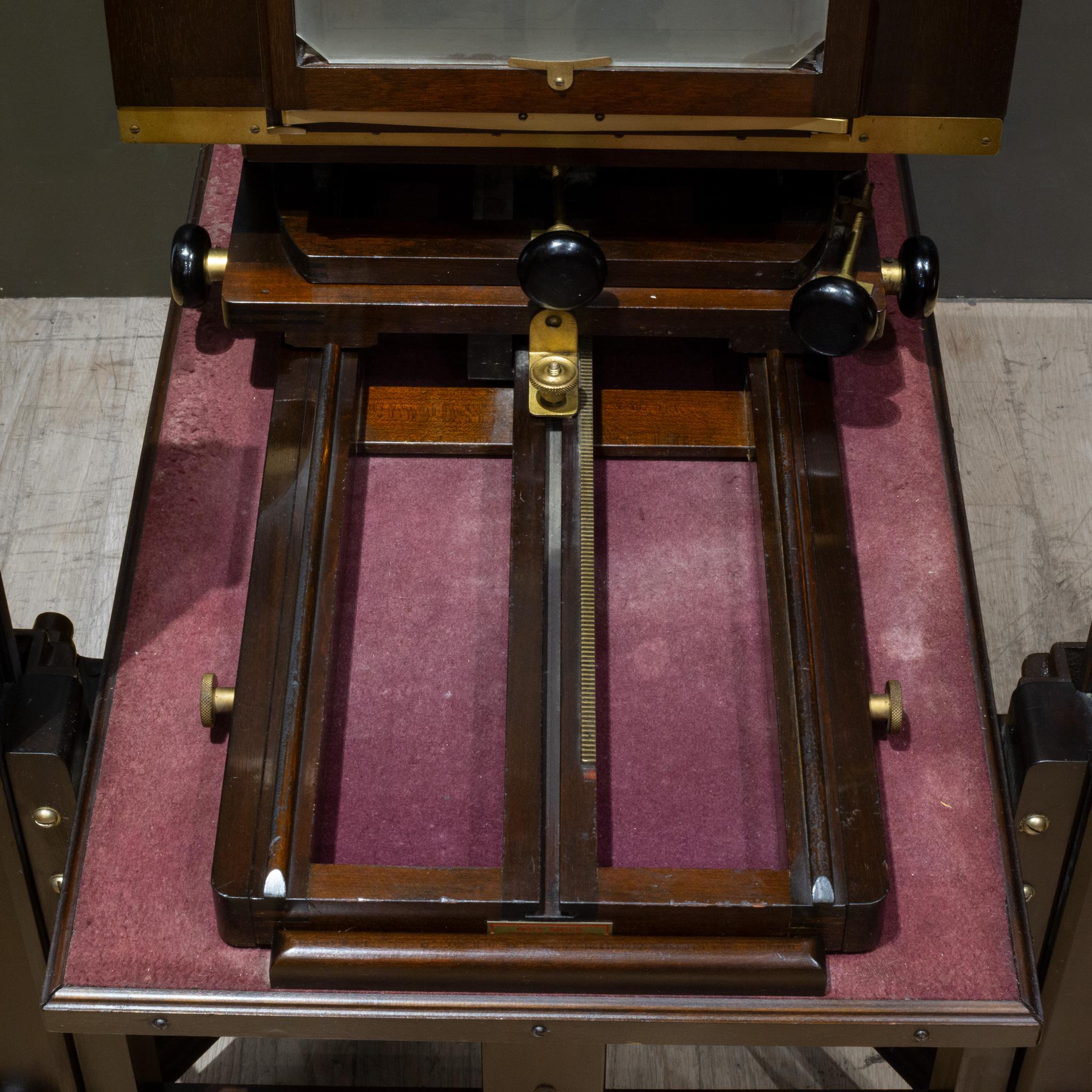 Large Format Mahogany Studio Camera on Adjustable Stand c.1890-1930 For Sale 8