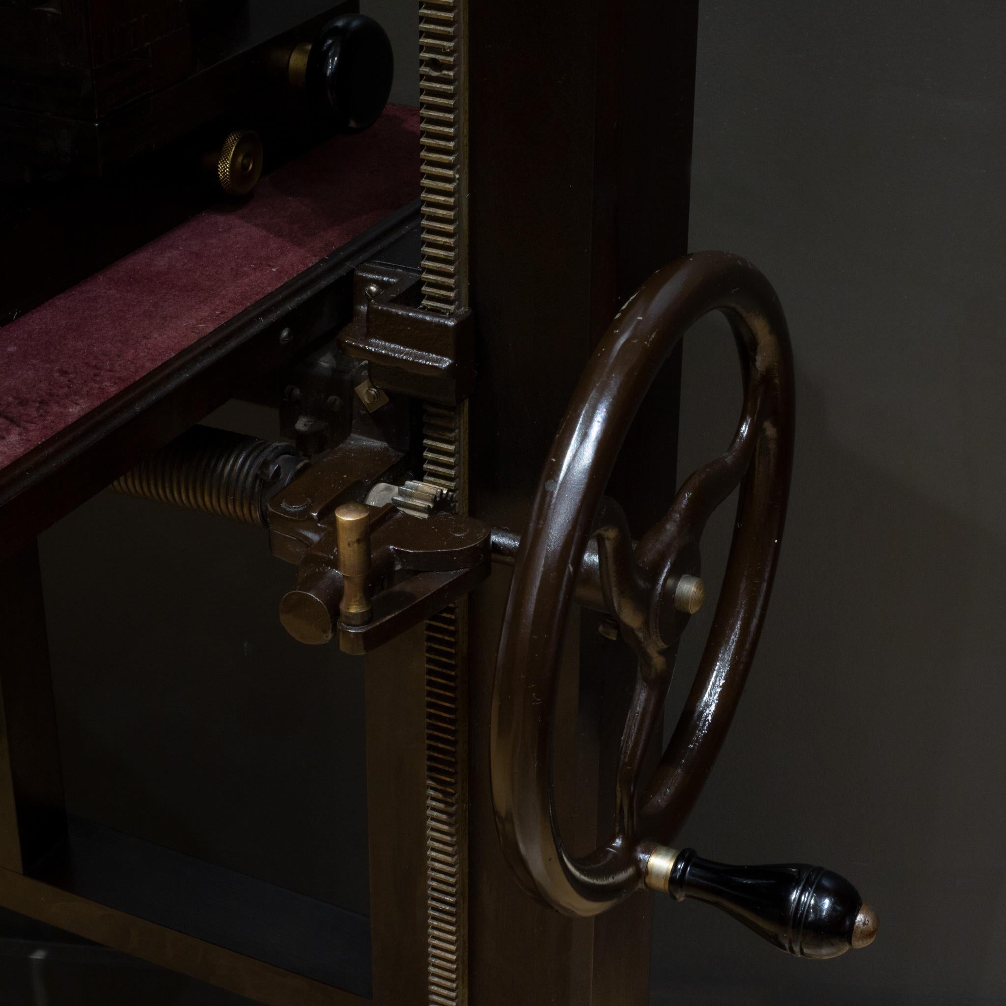 Large Format Mahogany Studio Camera on Adjustable Stand c.1890-1930 For Sale 1