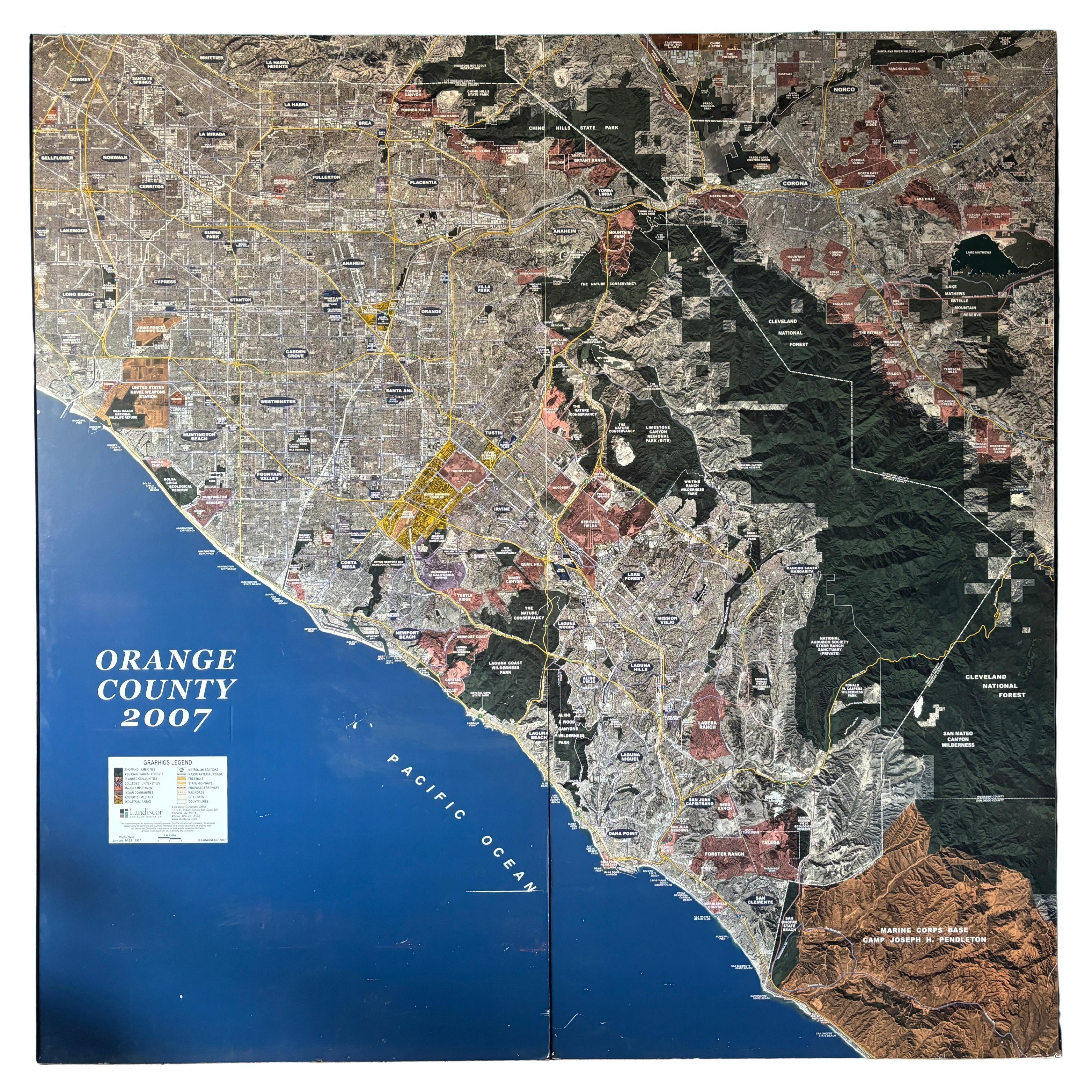 Mapa de Gran Formato del Condado de Orange, CA 2007