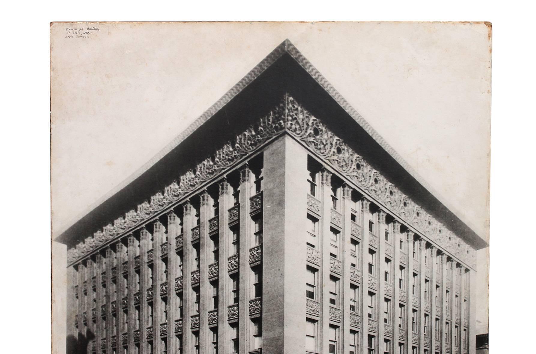 Mid-Century Modern Large Format MOMA Exhibited Photograph of Louis Sullivan's Wainwright Building