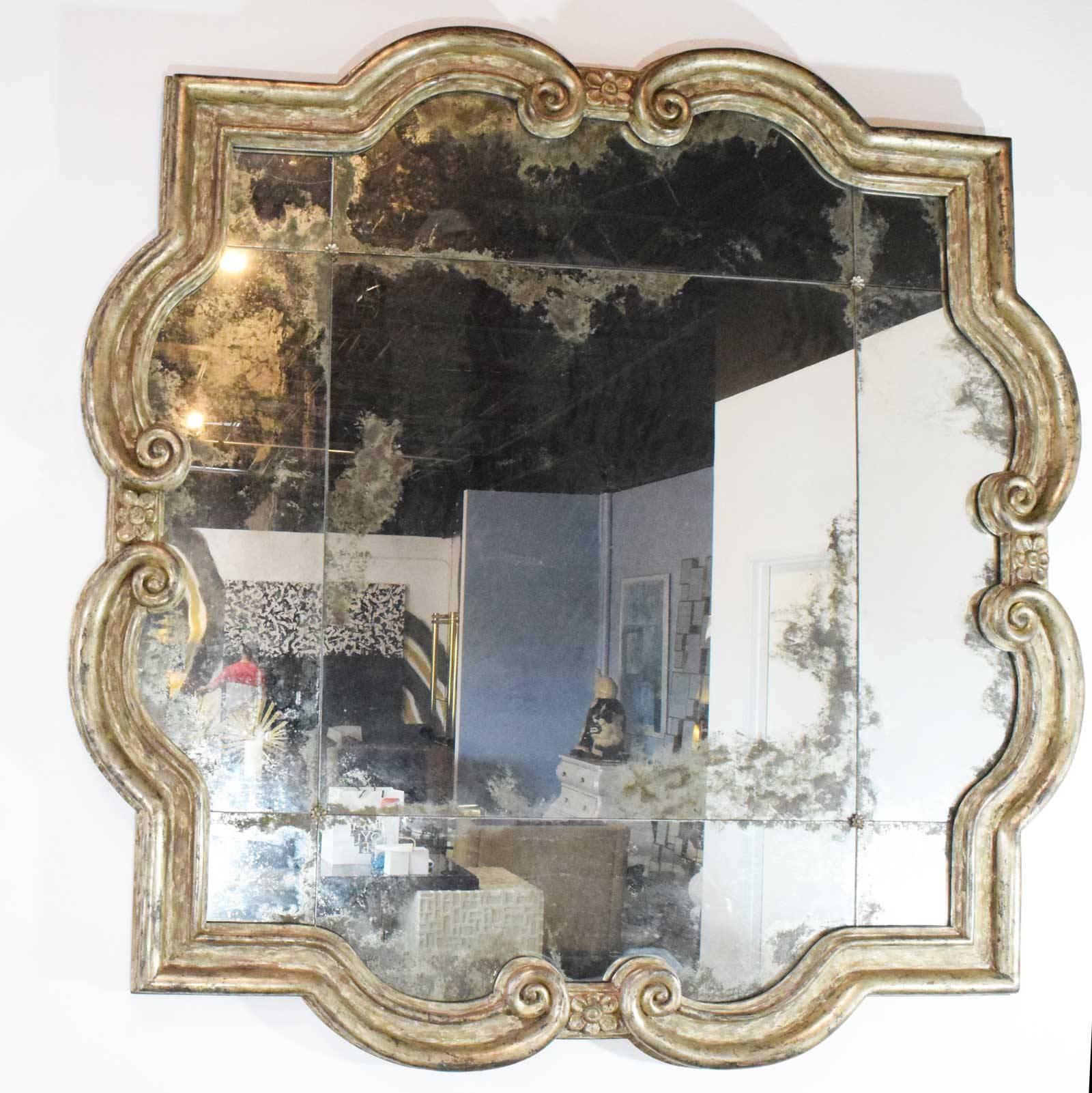 gold quatrefoil mirror