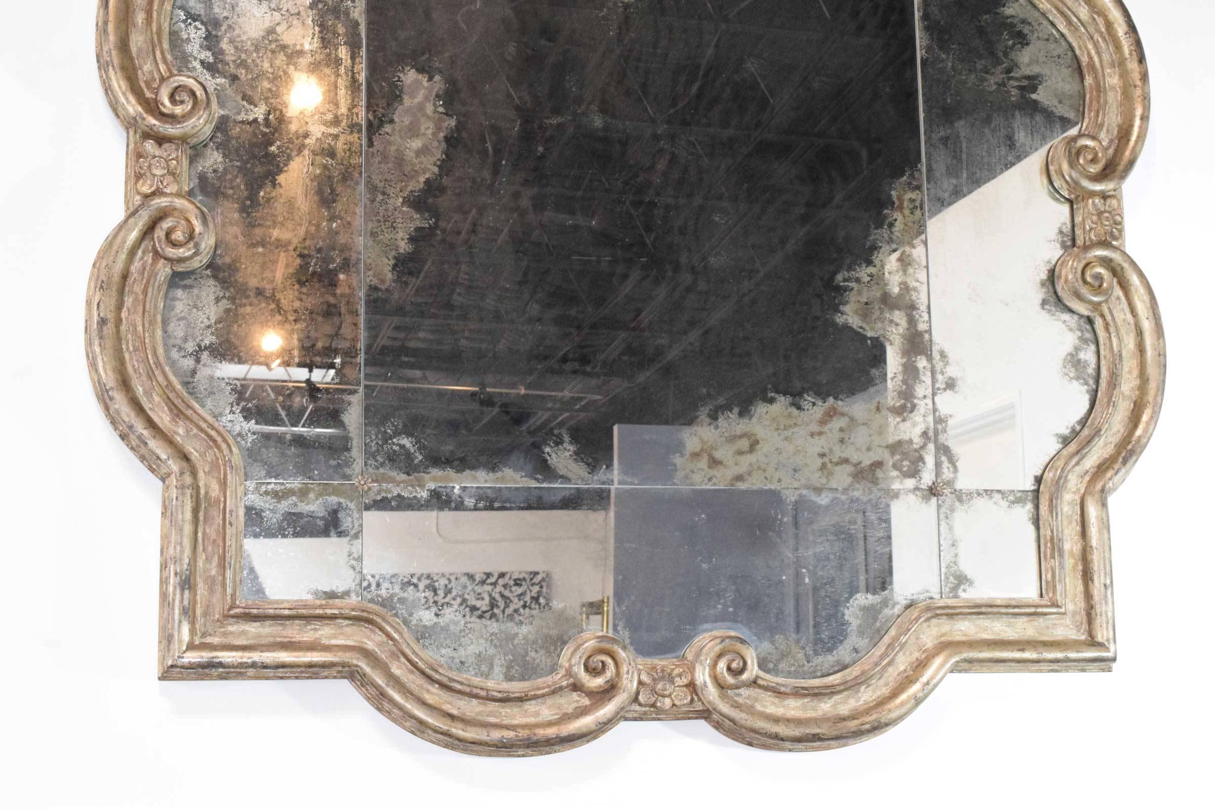 Large Formations Antiqued Quatrefoil Mirror In Excellent Condition In Dallas, TX