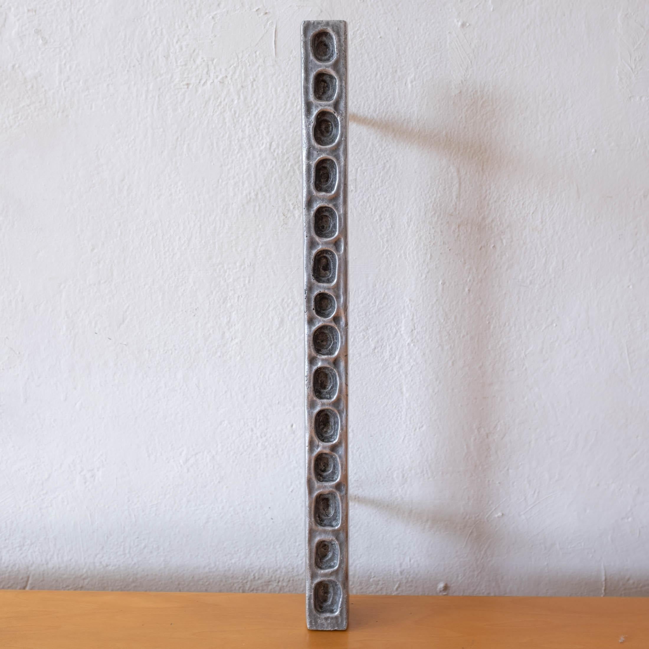 Large Forms + Surfaces architectural door pull. Brutalist cast aluminum handle from the 1960s.  