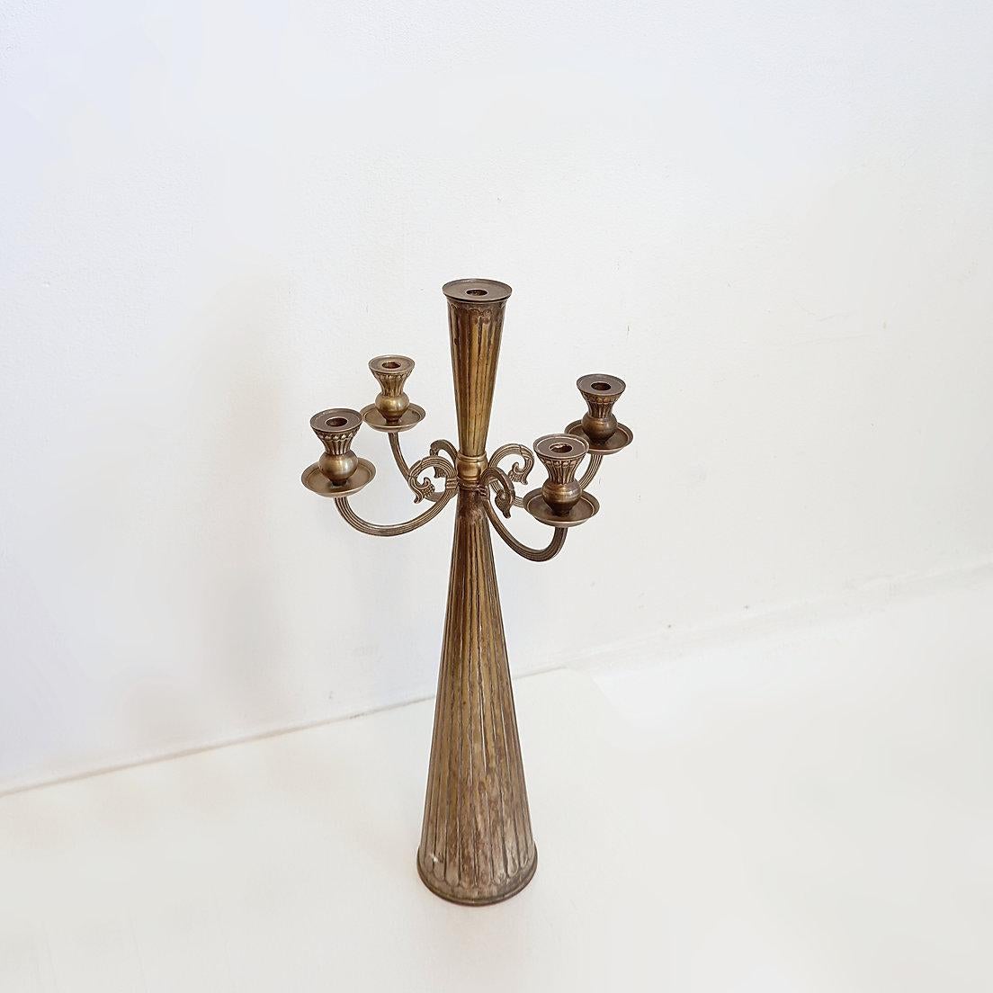 Large four-armed candelabra and five flames en vente 4