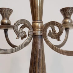 Antique Baroque Candelabra, Silver-Plated, Four-Armed, 20th Century