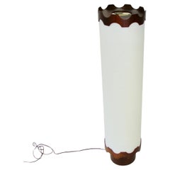 Large four foot tall Modeline style white cylinder table or floor lamp