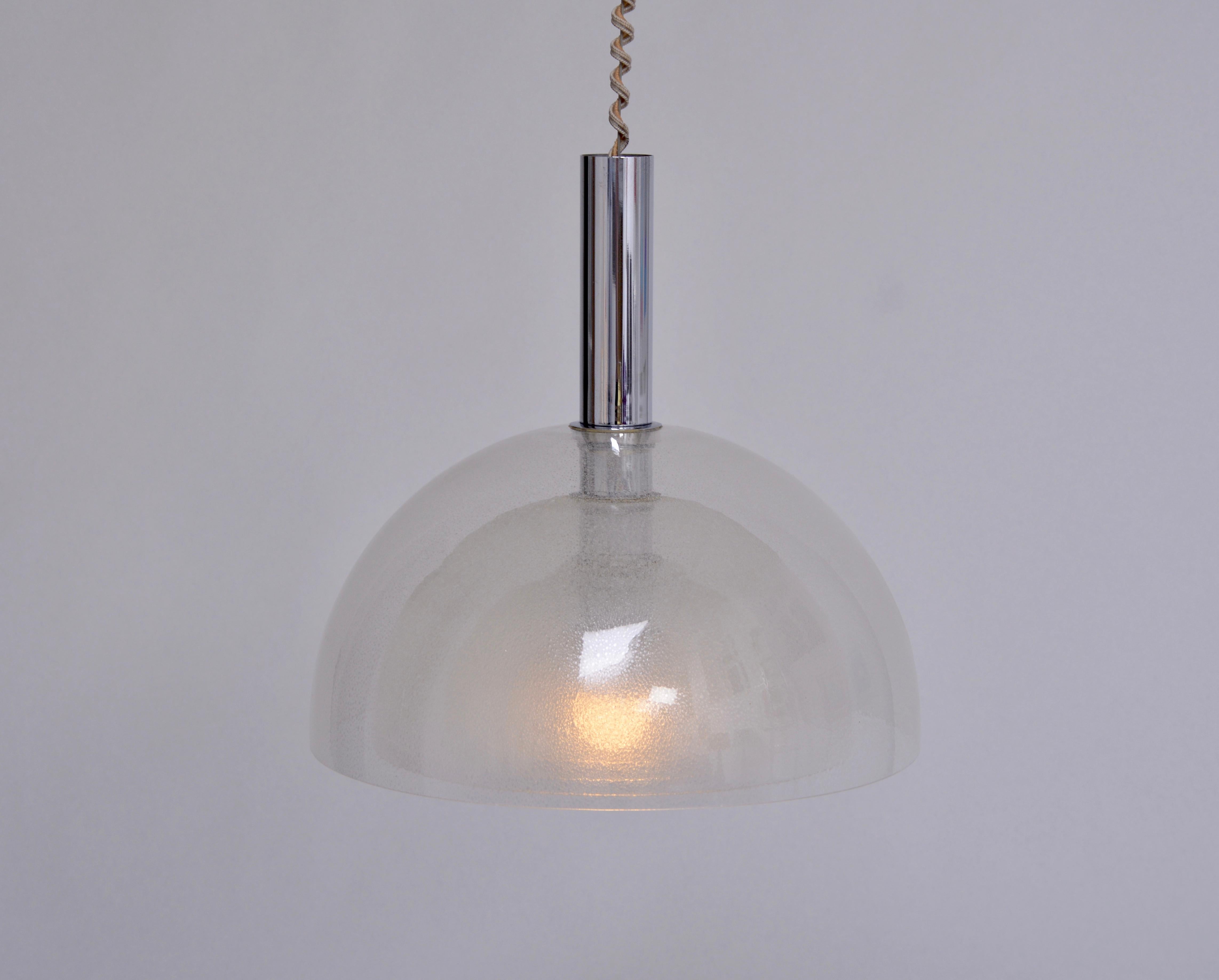 Mid-Century Modern four layer Glass pendant lamp by Carlo Nason for Mazzega  5