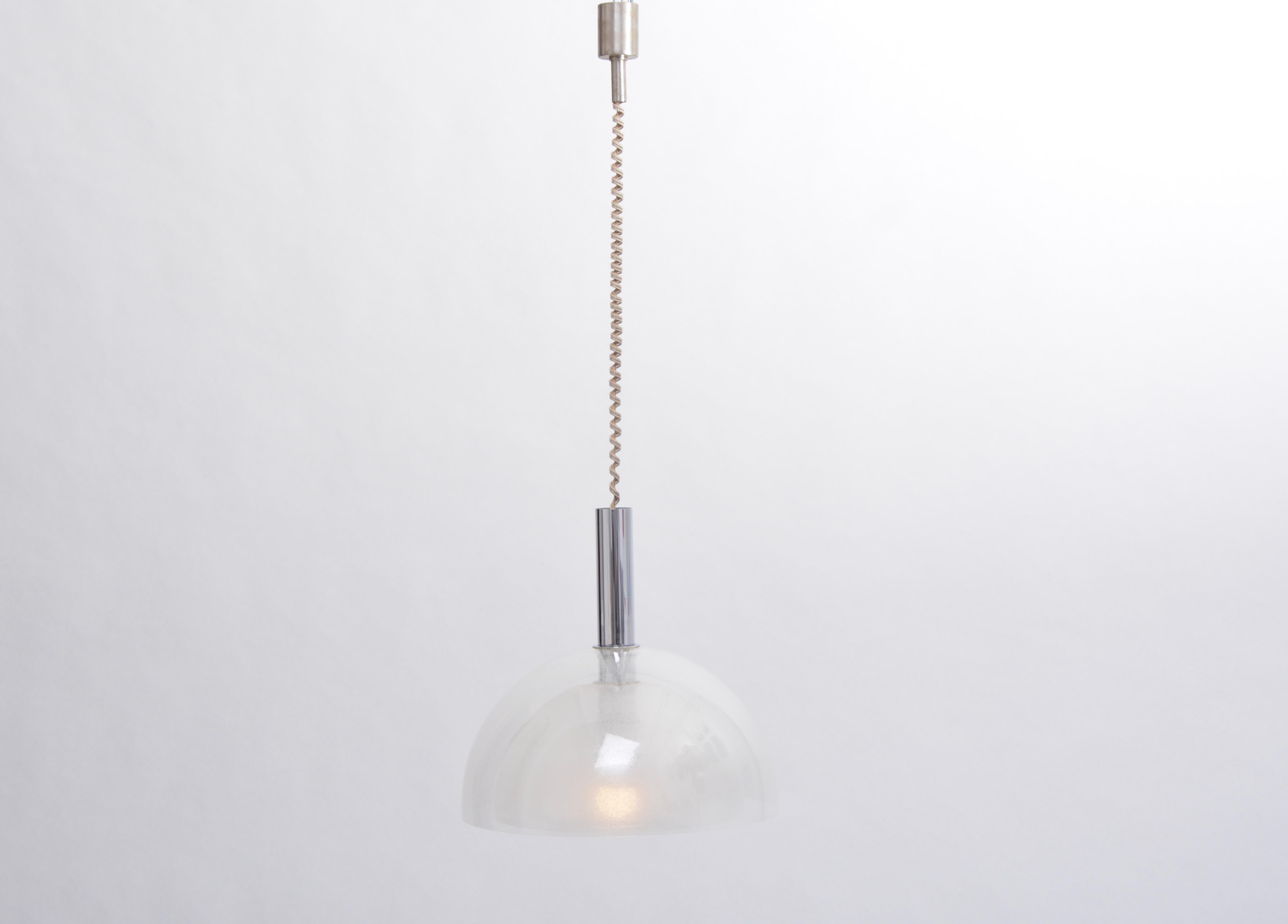 Mid-Century Modern four layer Glass pendant lamp by Carlo Nason for Mazzega  6