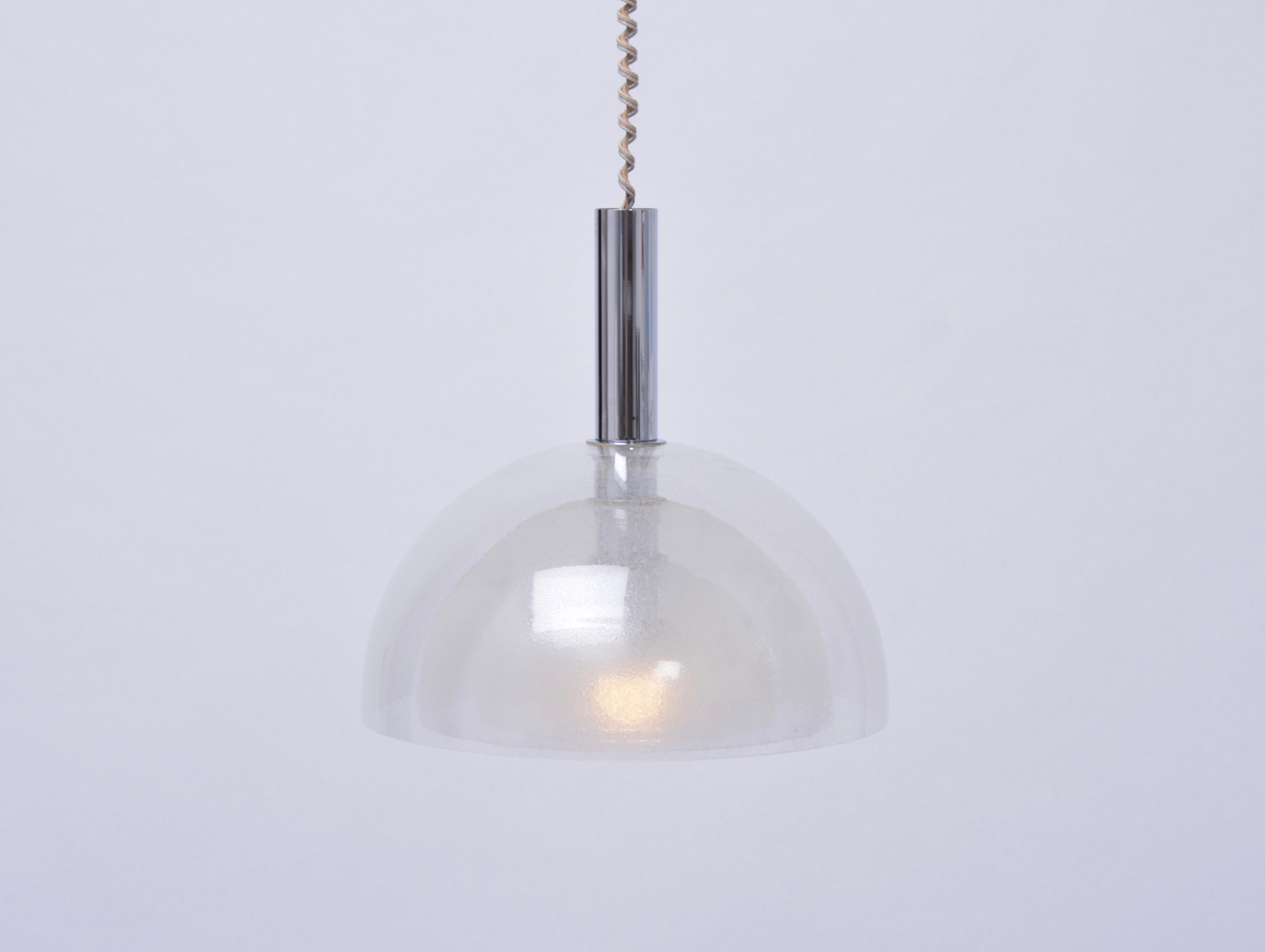 Mid-Century Modern four layer Glass pendant lamp by Carlo Nason for Mazzega  4