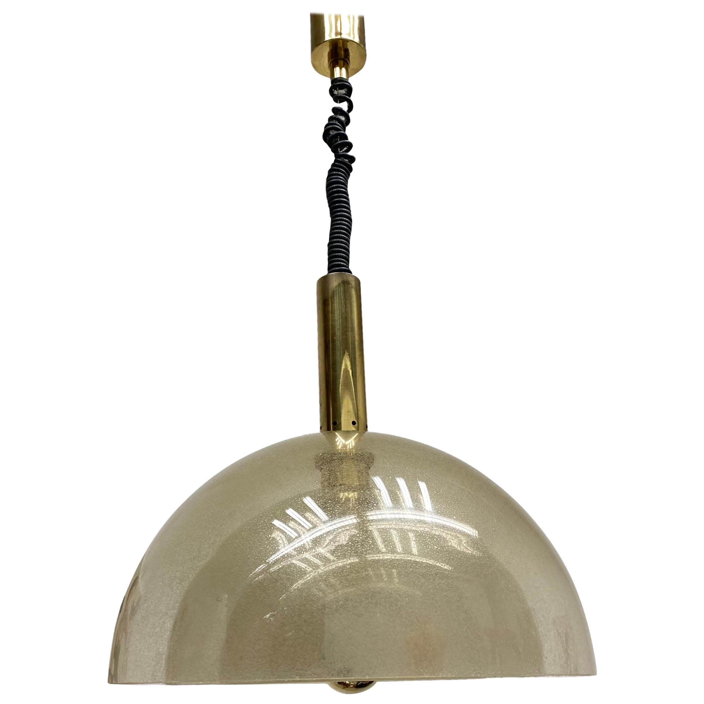 Large Four-Layer Murano Pulegoso Glass Pendant Lamp by Carlo Nason for Mazzega L
