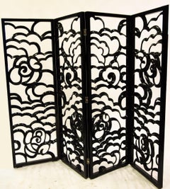 Large four-leaf folding screen "Camelia", Christopher Guy, Indonesia, circa 2010