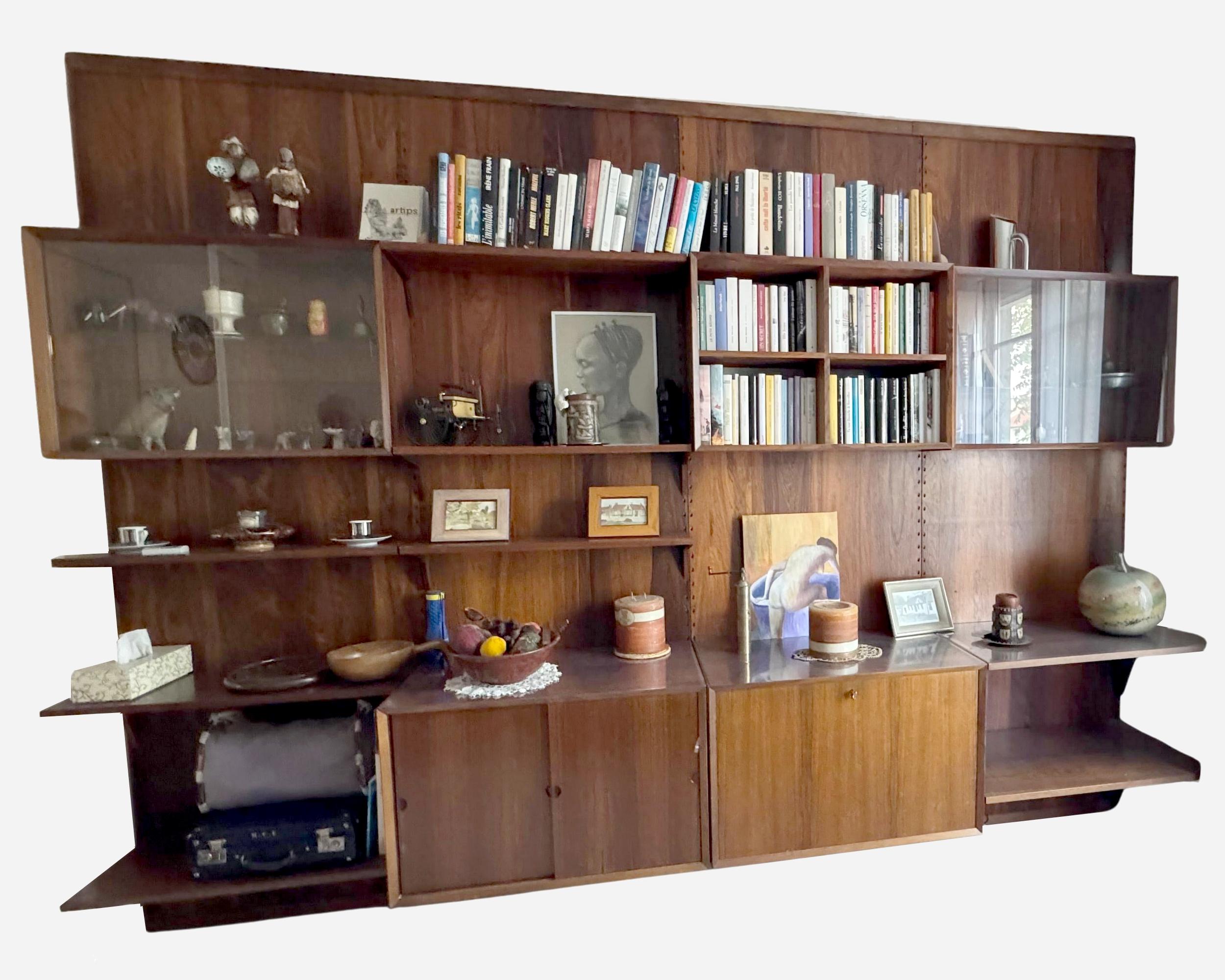 Large four-part bookcase, by Poul Cadovius, Editions CADO, Denmark, circa 1960 in vendita 1