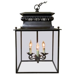 Large Four-Sides Pagoda Style  Hanging Galvanised Steel  Lantern/chandelier