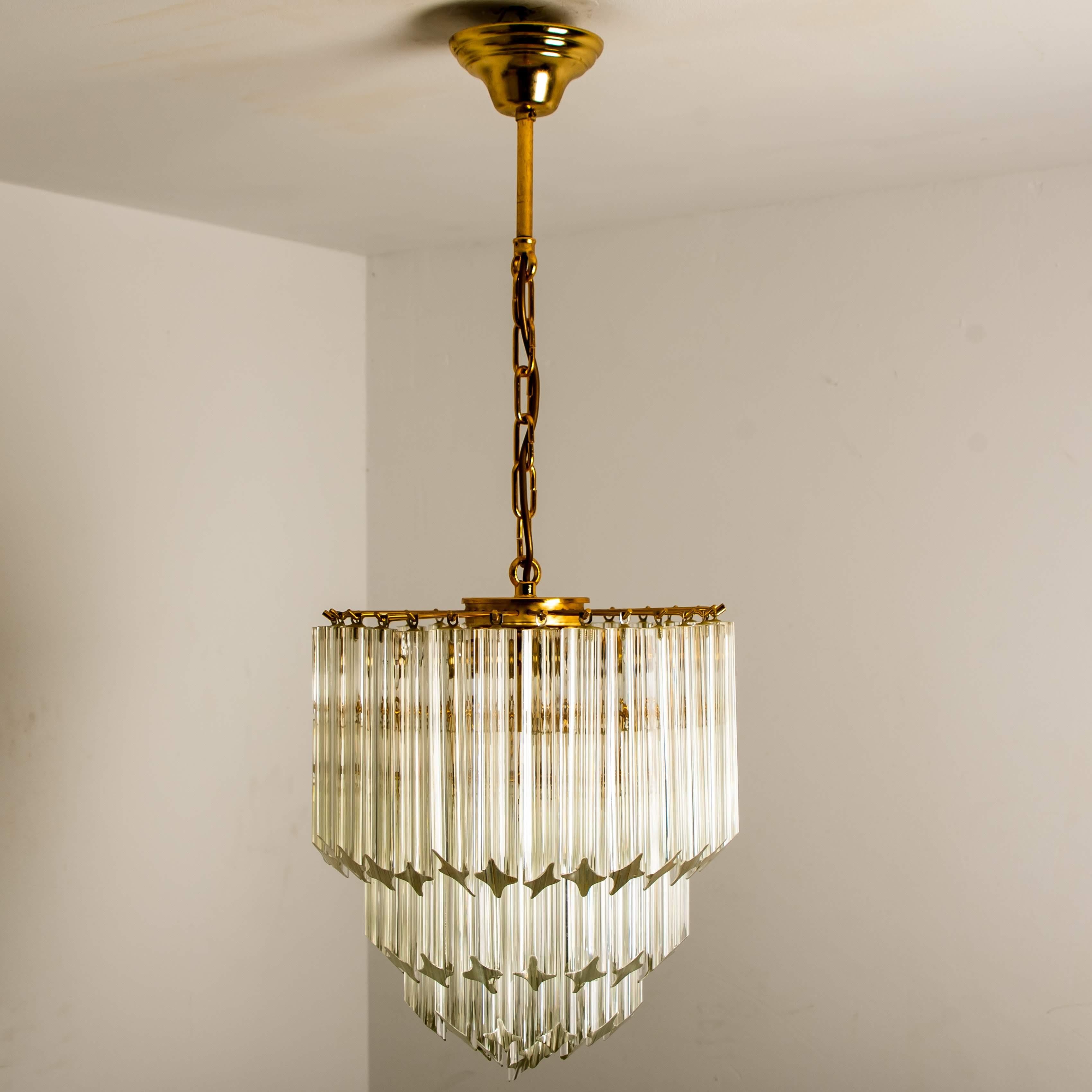 Large Four-Tier Cristal Venini Chandelier, 1960 6