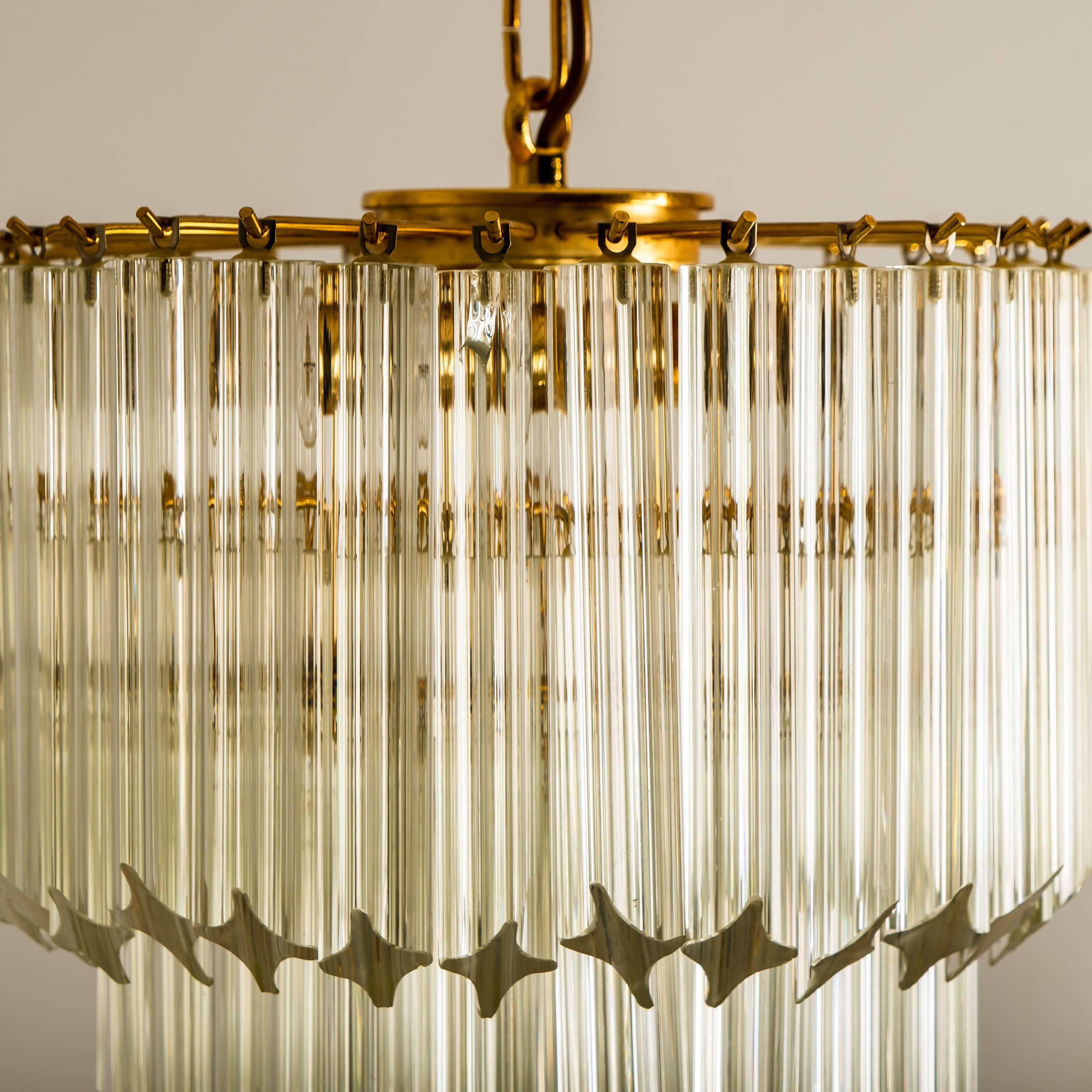 Large Four-Tier Cristal Venini Chandelier, 1960 7