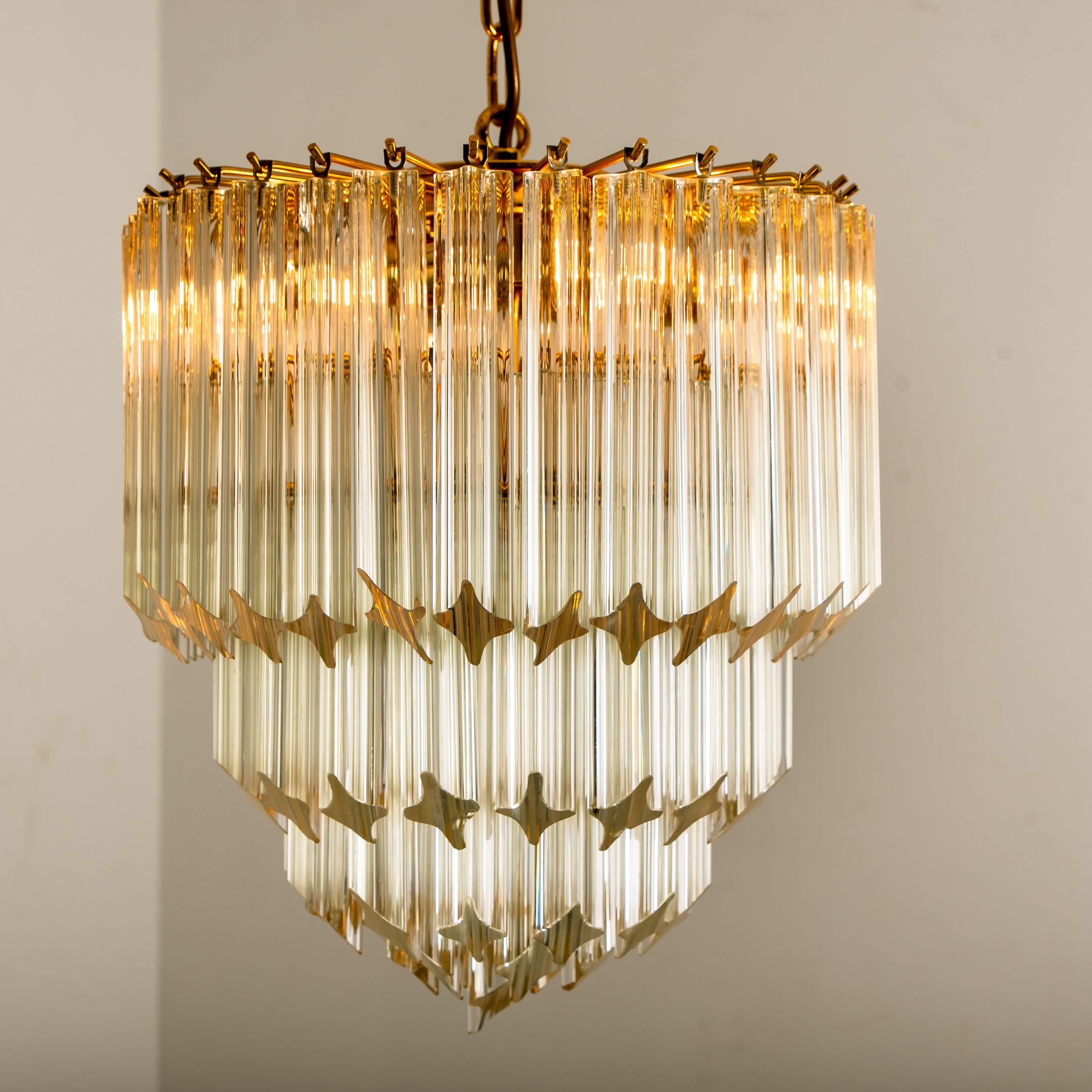 Large Four-Tier Cristal Venini Chandelier, 1960 2