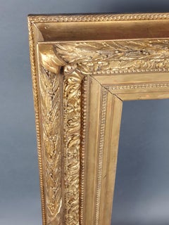 Large Frame In Wood And Golden Stucco From The Napoleon III Period