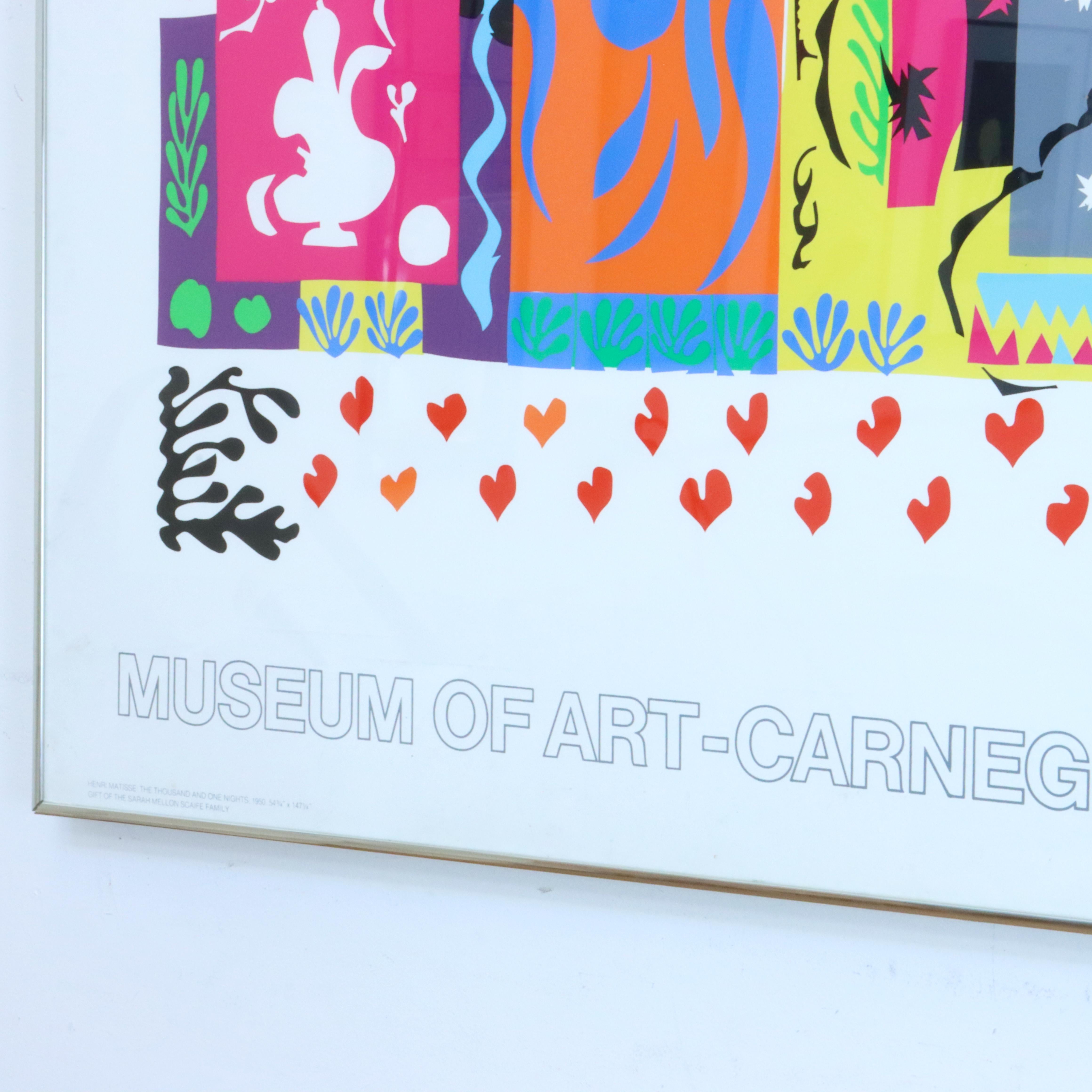 Large Framed 1974 Matisse Exhibition Screen Print 3