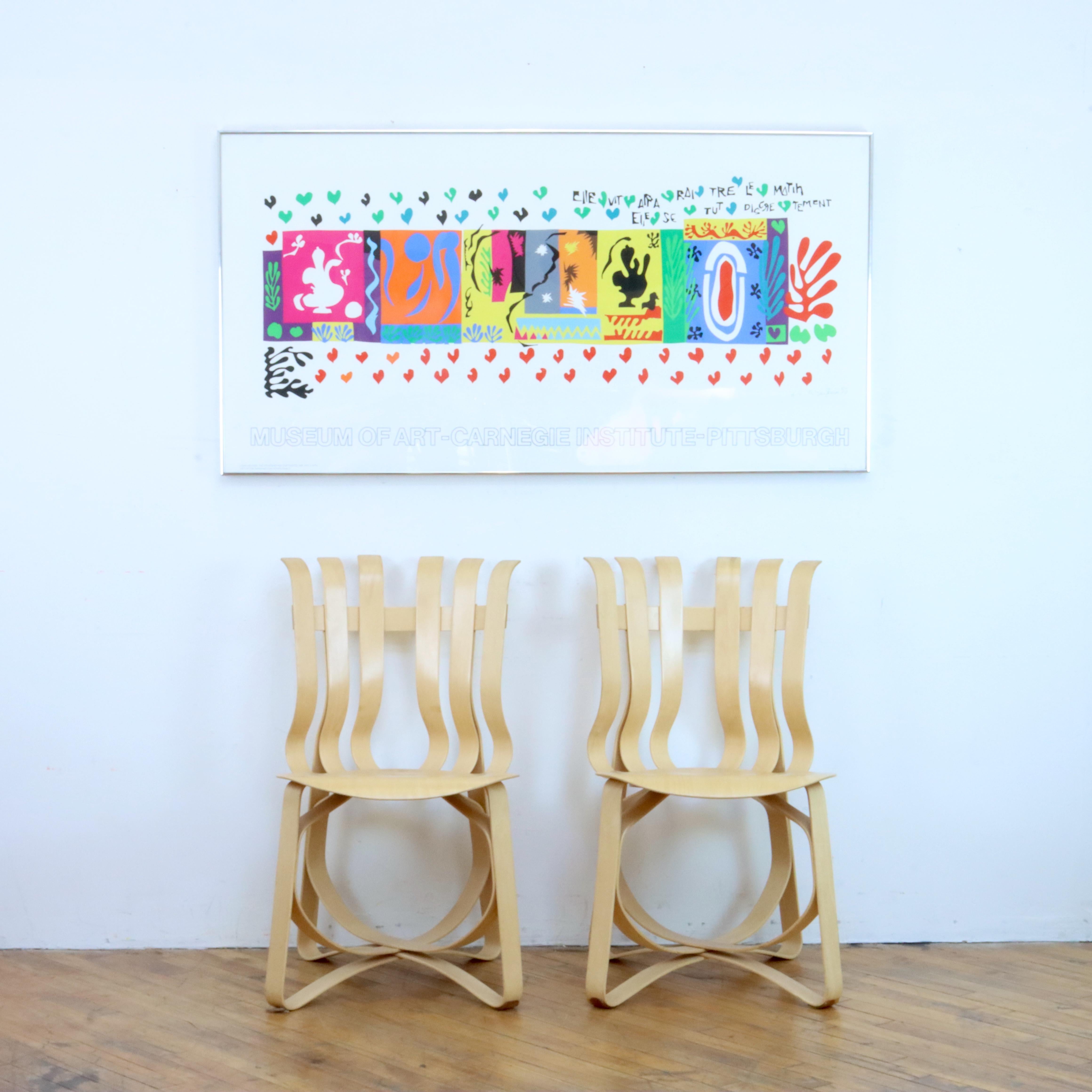 Large Henri Matisse exhibition screen print featuring his piece 