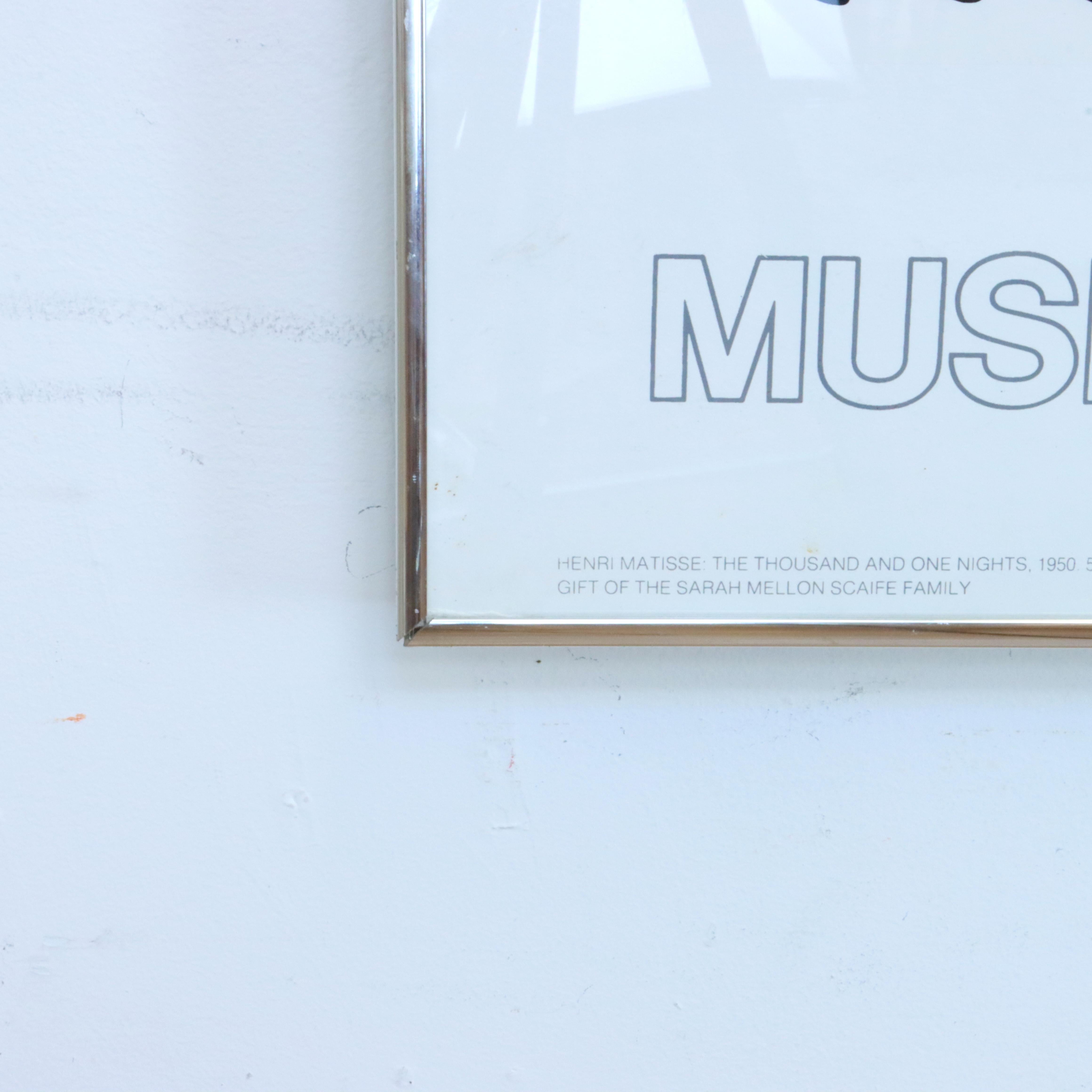 Large Framed 1974 Matisse Exhibition Screen Print 2
