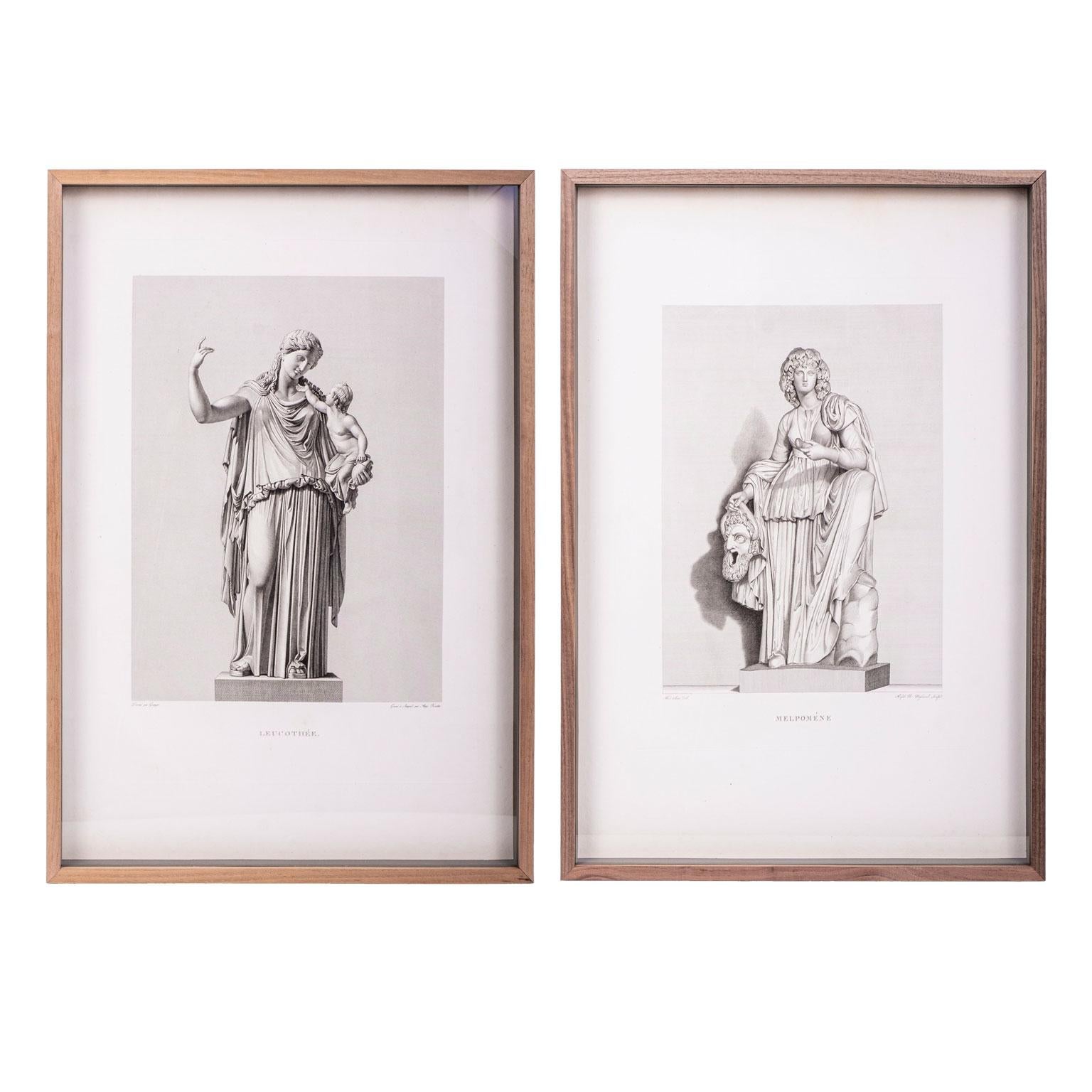 Large Framed 19th Century Engravings of Classical Figures 2