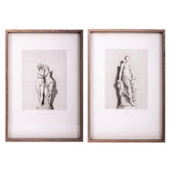 Large Framed 19th Century Engravings of Classical Figures