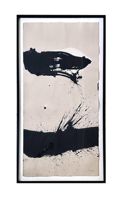 Large Framed Abstract Ink Painting by Qin Feng