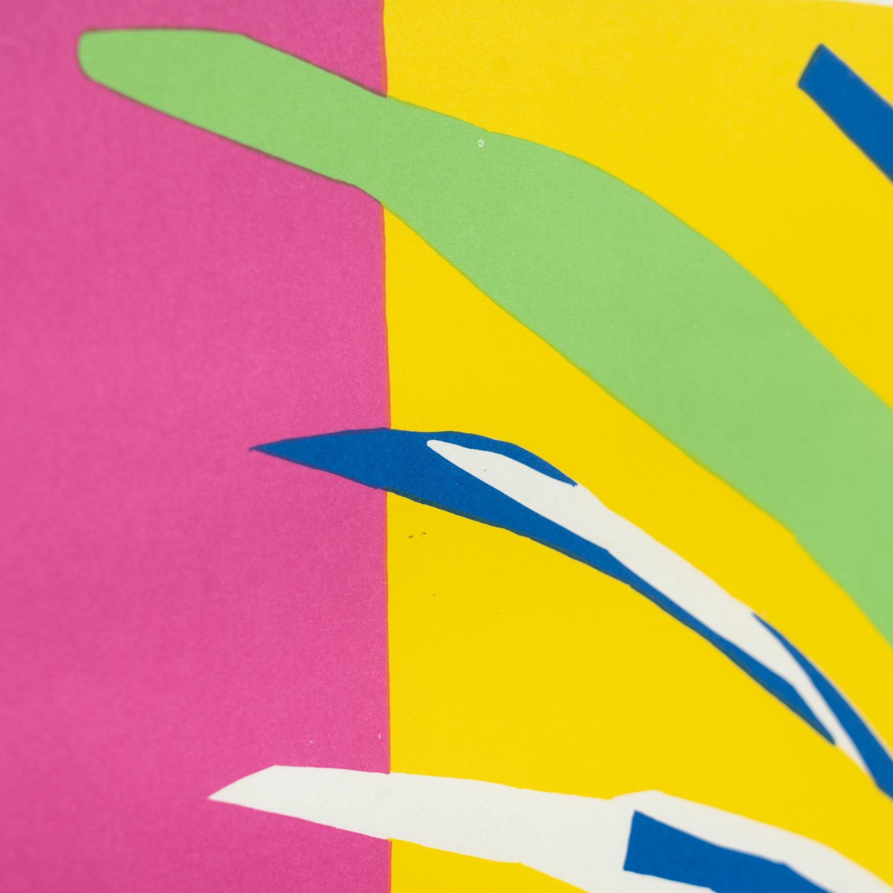 Fin du 20e siècle Grande lithographie encadrée d'après Henri Matisse - Gouache Decoupee en vente
