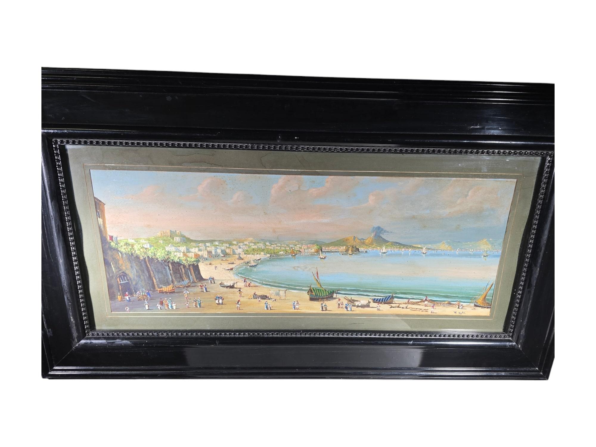 Großes gerahmtes Aquarell - Arabic Vue im Angebot 7