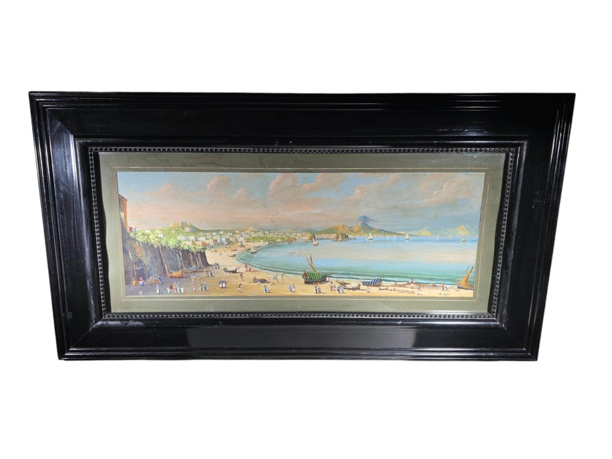 Großes gerahmtes Aquarell - Arabic Vue im Angebot 11