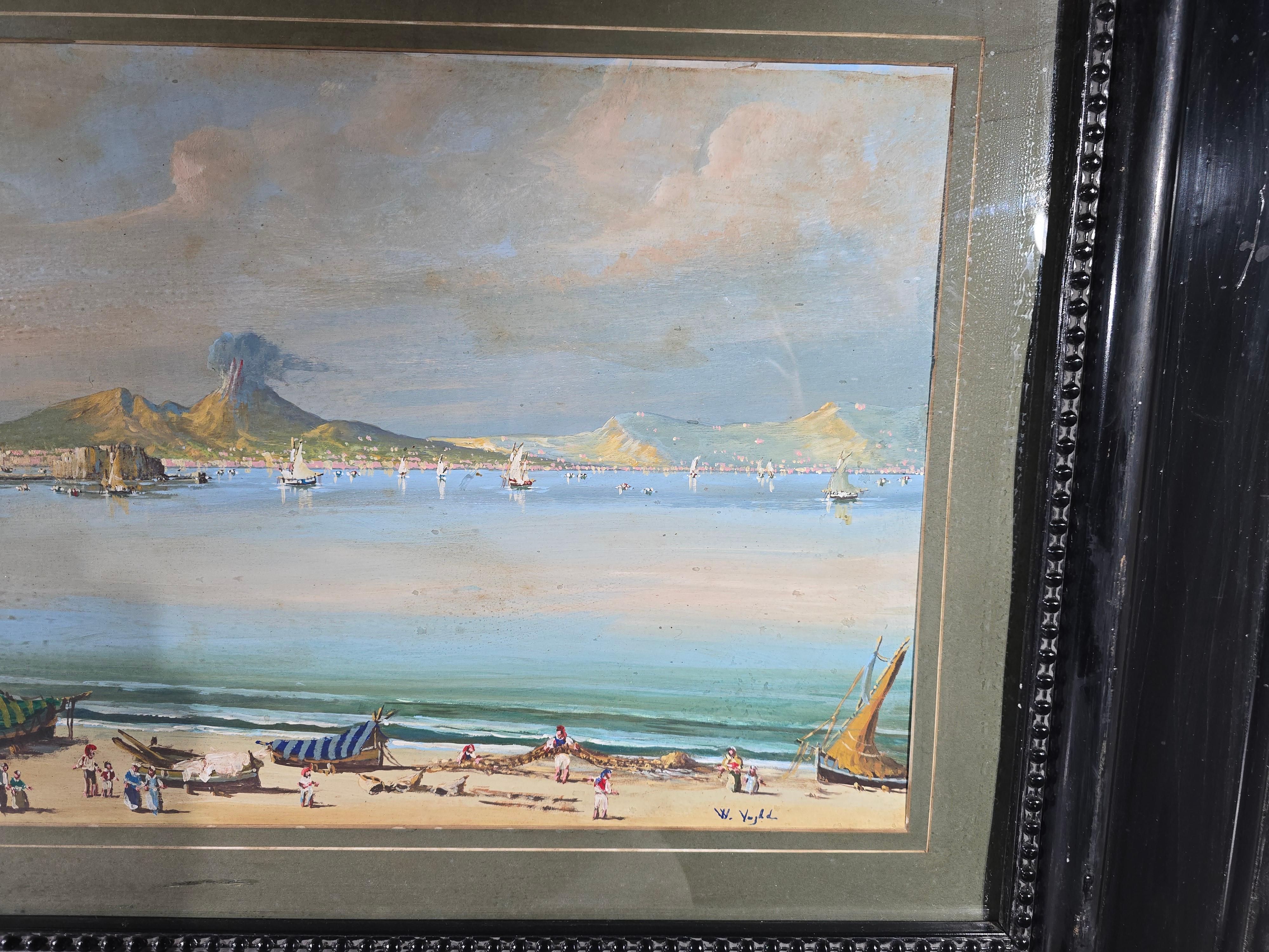 Großes gerahmtes Aquarell - Arabic Vue (Acryl) im Angebot