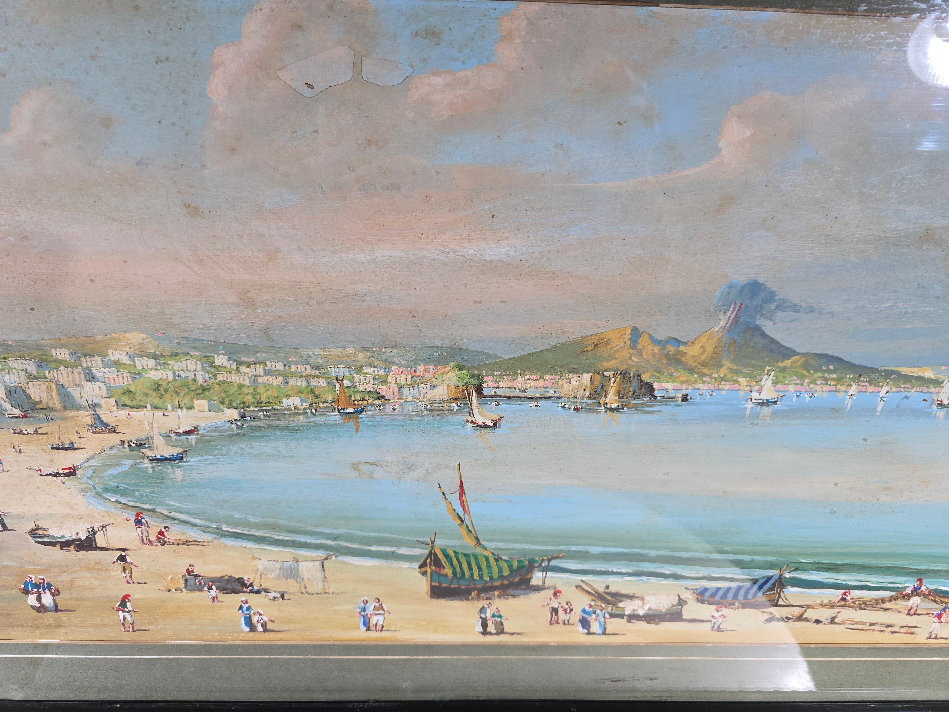 Großes gerahmtes Aquarell - Arabic Vue im Angebot 4