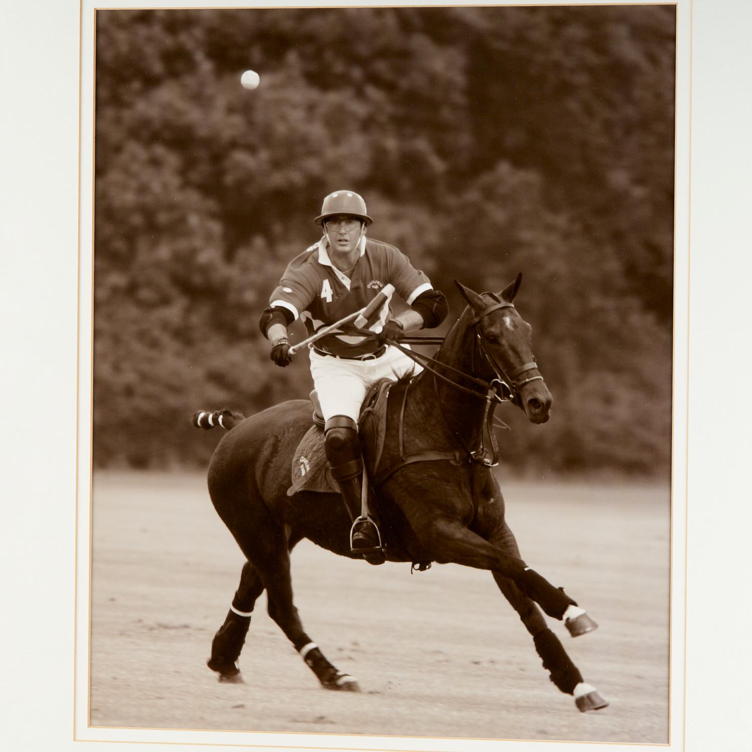 Unknown Large Framed Black and White Action Photographic Prints of World Polo League For Sale